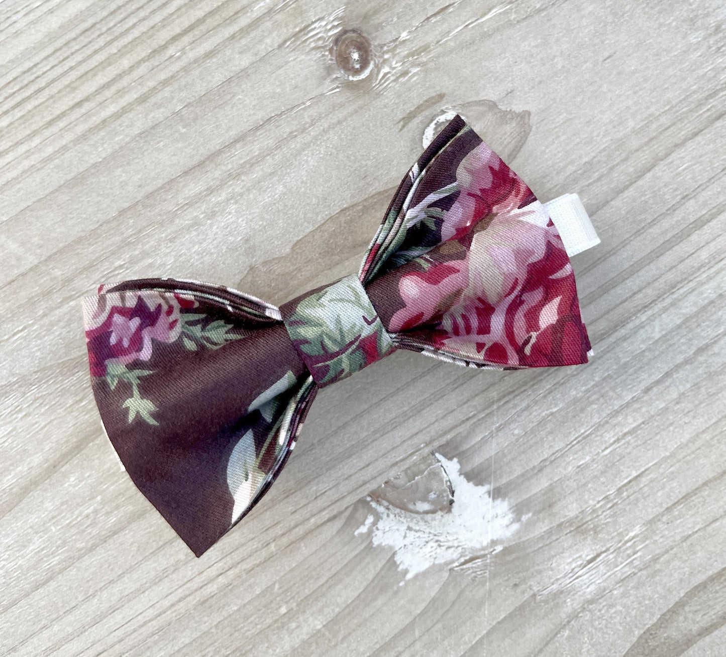 Rustic Leather Suspenders and Vintage Floral Bow Tie Set - Perfect for Wedding Attire