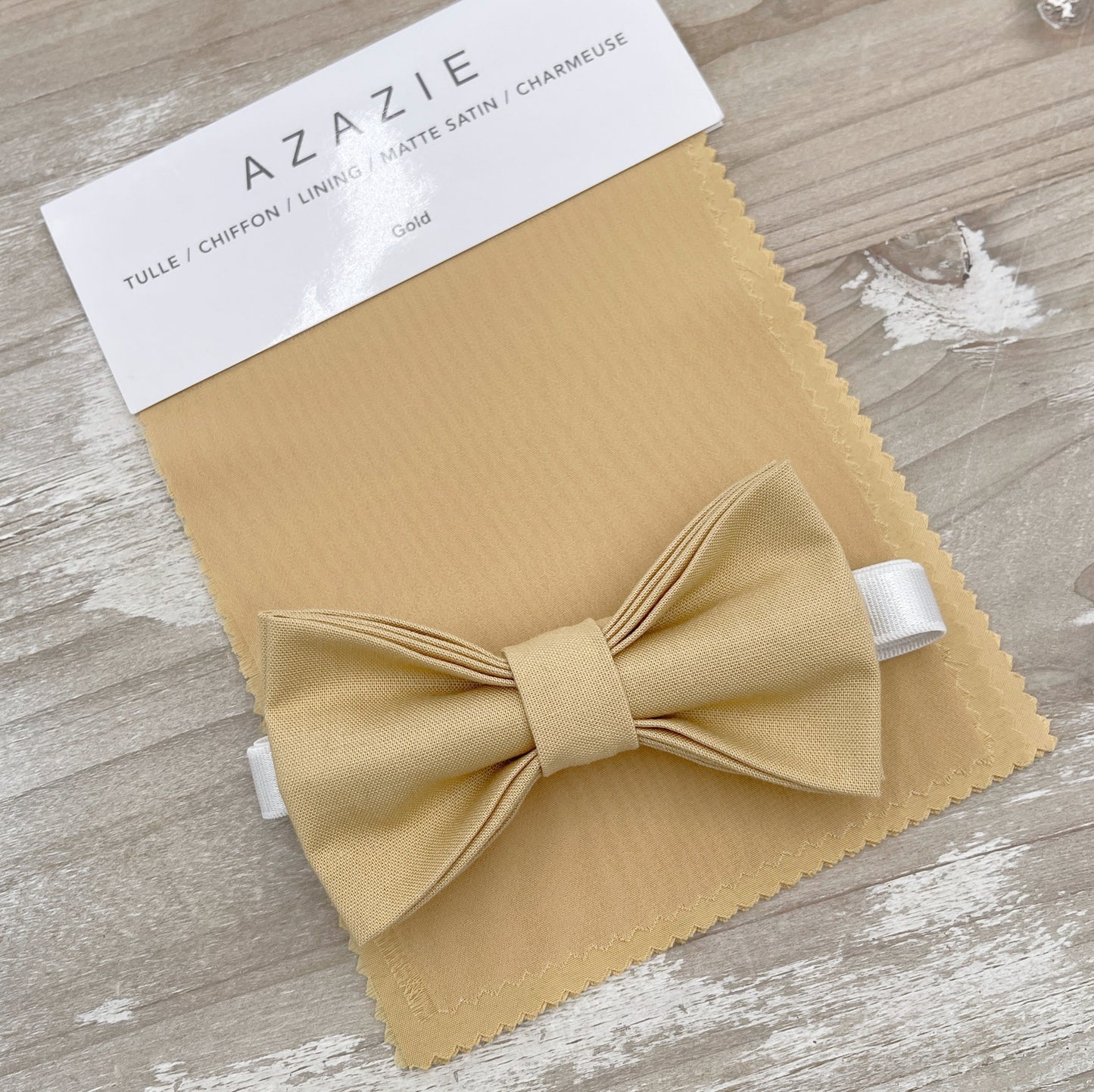 Gold Bow Tie | Leather Light Brown Suspenders | Pocket Square Set - Perfect Wedding Groomsmen Gift and Ring Bearer Present