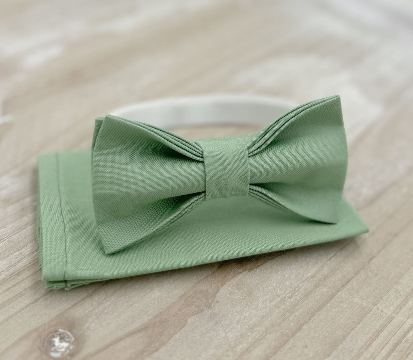 Matcha Bow tie & Suspenders | Black Braces | Sage Meadow Green Bow | Pocket Square | Ring Bearer Outfit | Boho Rustic Wedding