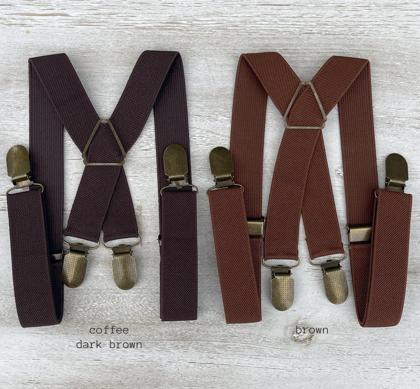 Brown Suspenders, X - Back Braces, Groomsmen Gift, Boho Rustic Wedding , Formal Wedding Party, Ring Bearer Outfit