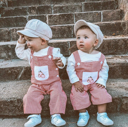 Newsboy Cap, Suspenders, Champagne Bow Tie, Ring Bearer Outfit, Cake Smash Outfit, Page Boy Cap, Wedding Set, Tan Applejack Hat
