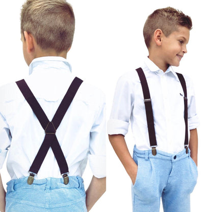 Brown Suspenders, X - Back Braces, Groomsmen Gift, Boho Rustic Wedding , Formal Wedding Party, Ring Bearer Outfit