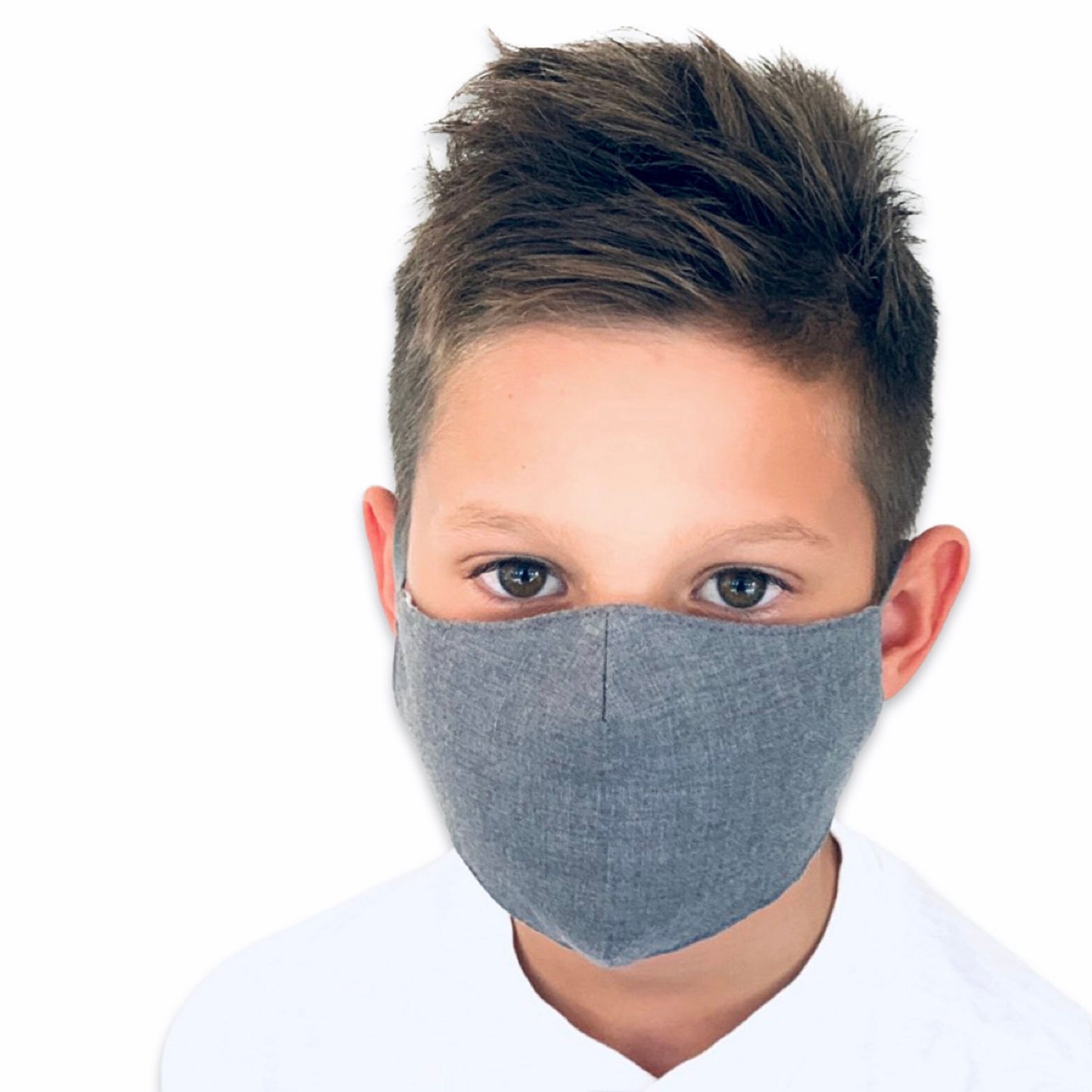 Gray Cotton Kids Face Mask - Reusable | Washable | and Perfect for School - Babies Face Mask