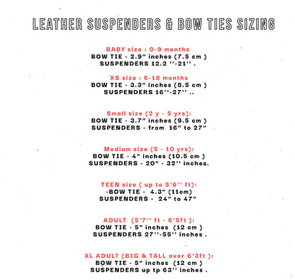 Dark Wisteria Bow tie & Suspenders | Leather Braces | Pocket Square | Ring Bearer Outfit | Boho Rustic Wedding