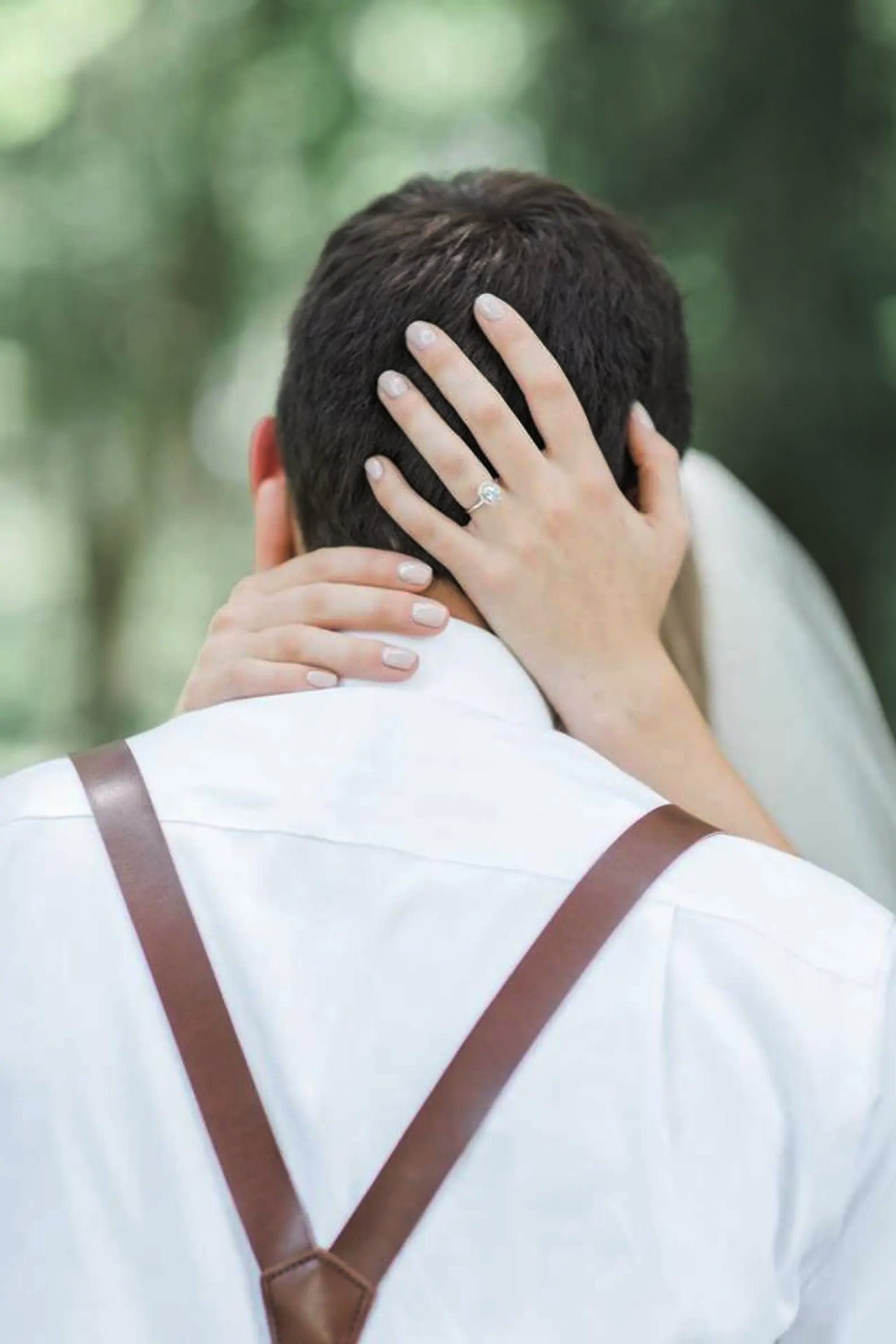 Dark Wisteria Bow tie & Suspenders | Leather Braces | Pocket Square | Ring Bearer Outfit | Boho Rustic Wedding