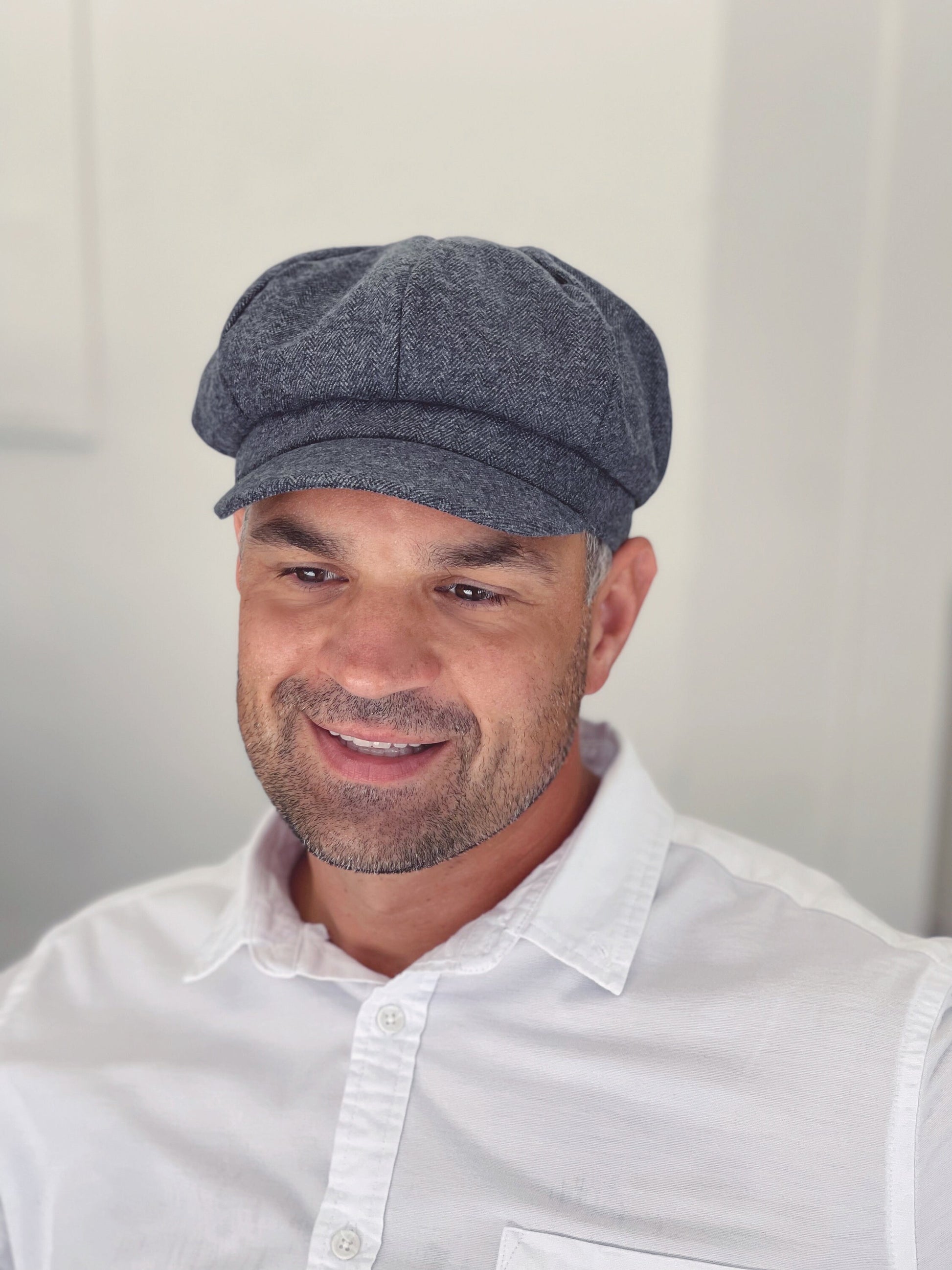 Tweed Newsboy Cap | Gray Ivy Hat | Ring Bearer Outfit | Cake Smash Outfit | Page Boy Cap | Wedding Set | Rustic Applejack Hat