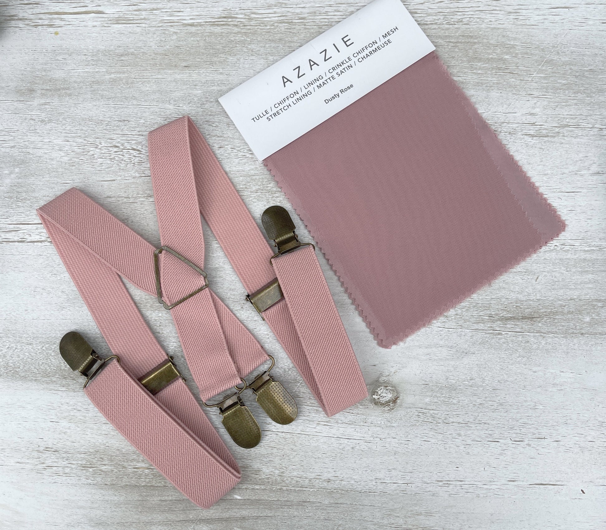 Dusty Rose Bow Tie & Suspenders – All Sizes for Men and Boys, X - Back Dusty Pink Braces, Pocket Square, Ring Bearer, Groomsman Gift