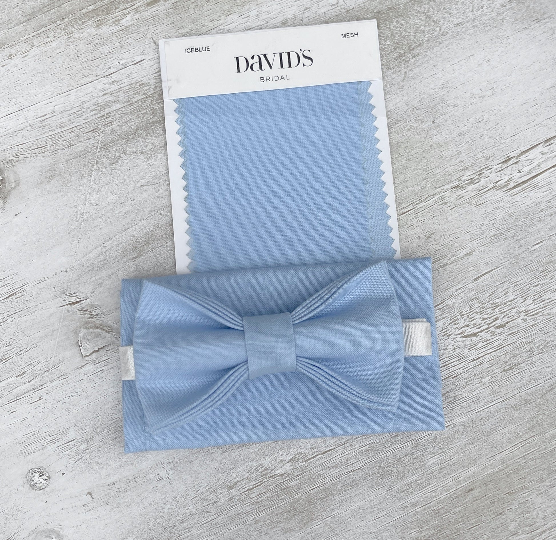 Ice Blue Bow tie & Suspenders | Leather Light Brown Braces | Pocket Square | Ring Bearer Outfit | Boho Rustic Wedding Set