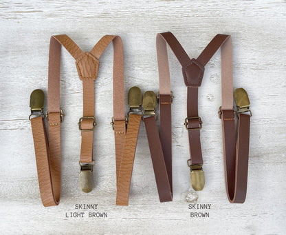 Leather Suspenders, Rustic Wedding Suspenders, Groomsman Proposal, Ring Bearer Outfit, Best Man Gift, Vegan Formal Suspenders