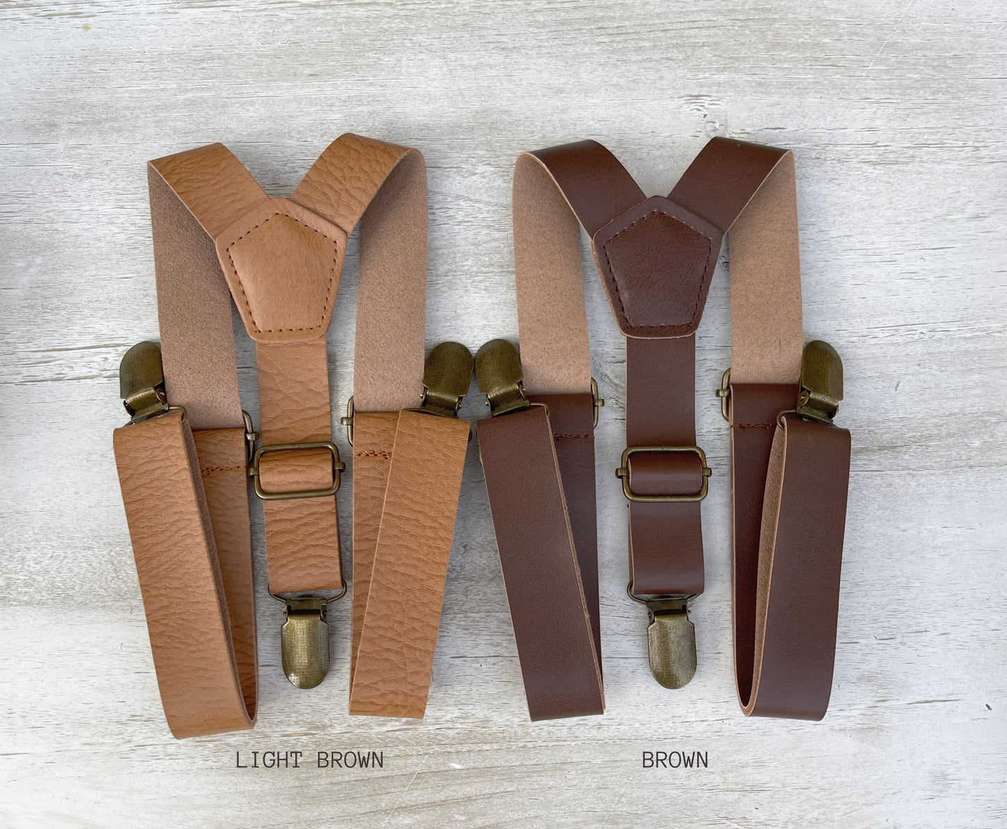 Dark Green Bow Tie and Leather Suspenders Set for Men | Boys Ring Bearer Gift | Groomsmen Gift | Wedding Groom Outfit