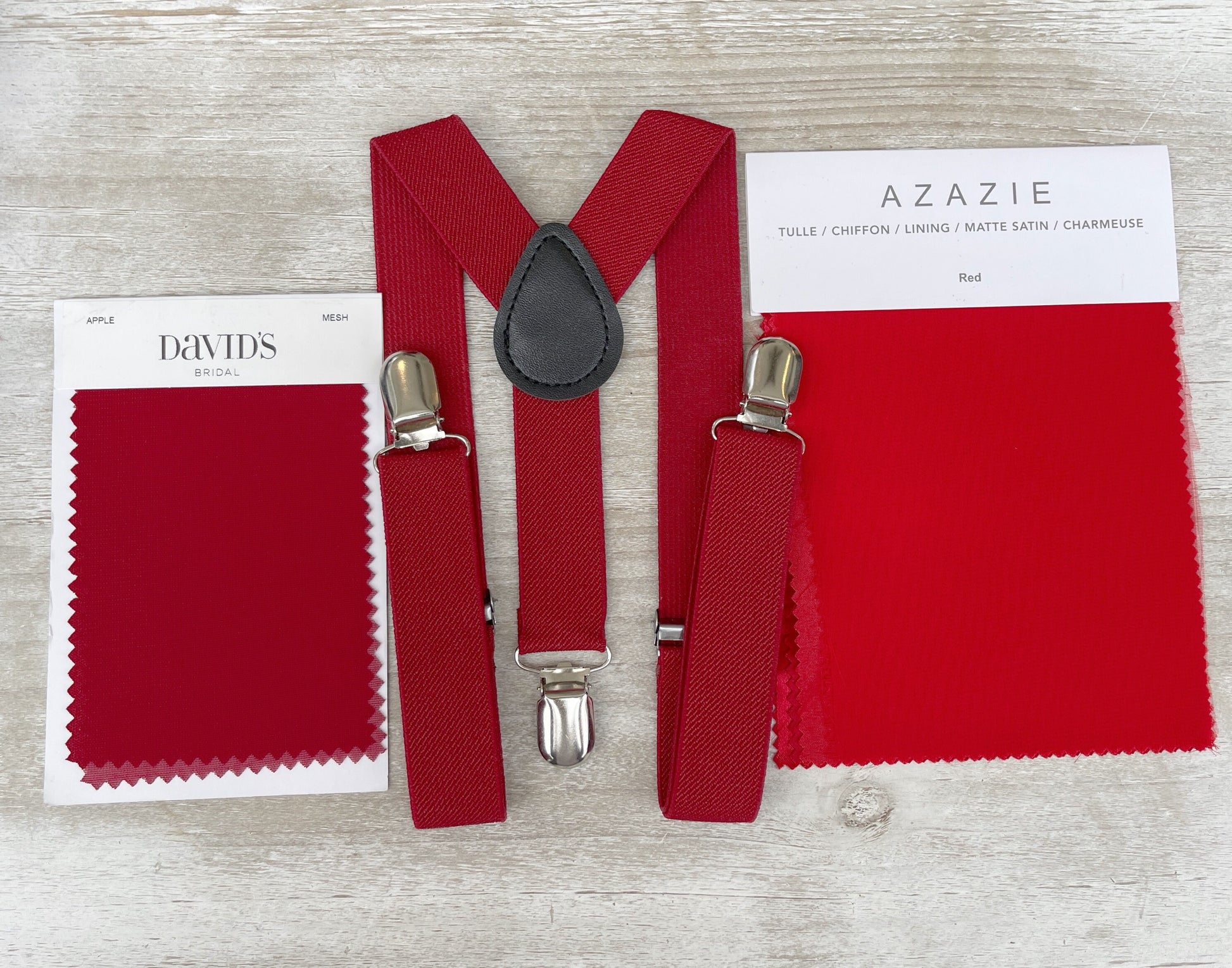 Apple Red Bow tie & Suspenders | Pocket Square | Ring Bearer Outfit | Boho Rustic Wedding | Holiday Christmas Outfit