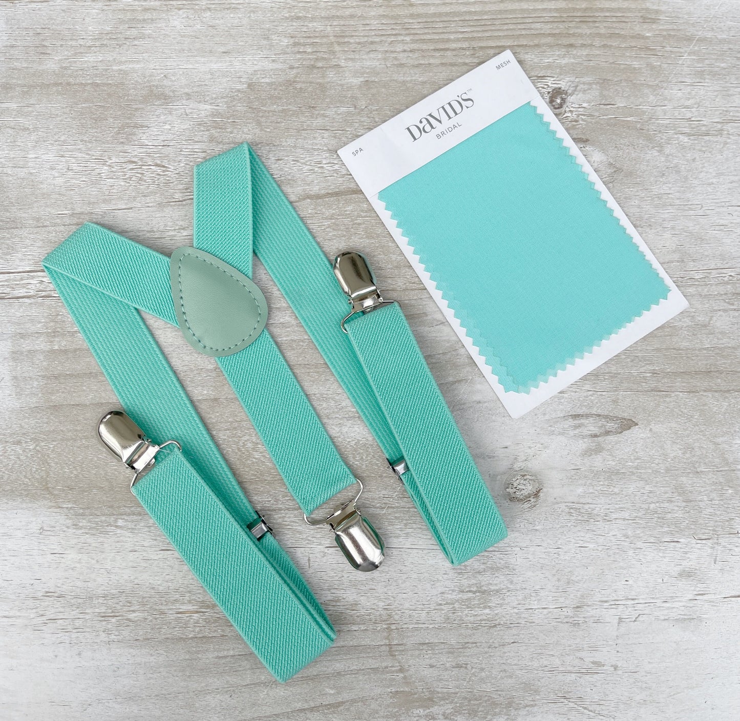 Spa Bow tie & Suspenders, Mint Braces, Pocket Square, Ring Bearer Outfit, Rustic Boho Wedding, Turquoise Bow, Groomsman Gift