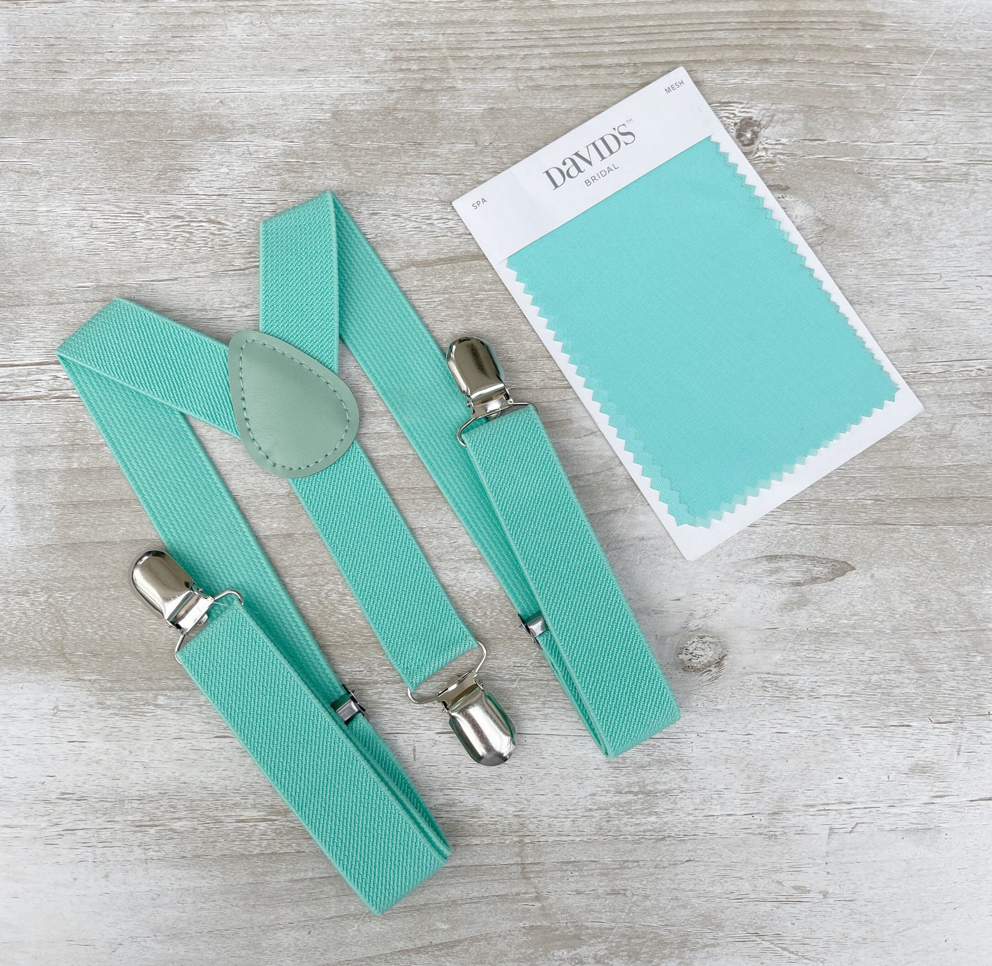 Spa Bow tie & Suspenders, Mint Braces, Pocket Square, Ring Bearer Outfit, Rustic Boho Wedding, Turquoise Bow, Groomsman Gift