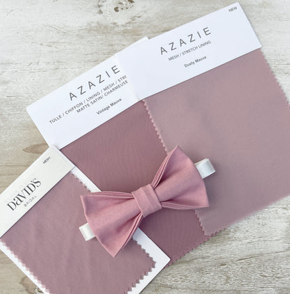Vintage Mauve Bow tie & Suspenders | Navy Blue Braces | Quartz Bow | Pocket Square | Ring Bearer Outfit | Boho Rustic Wedding