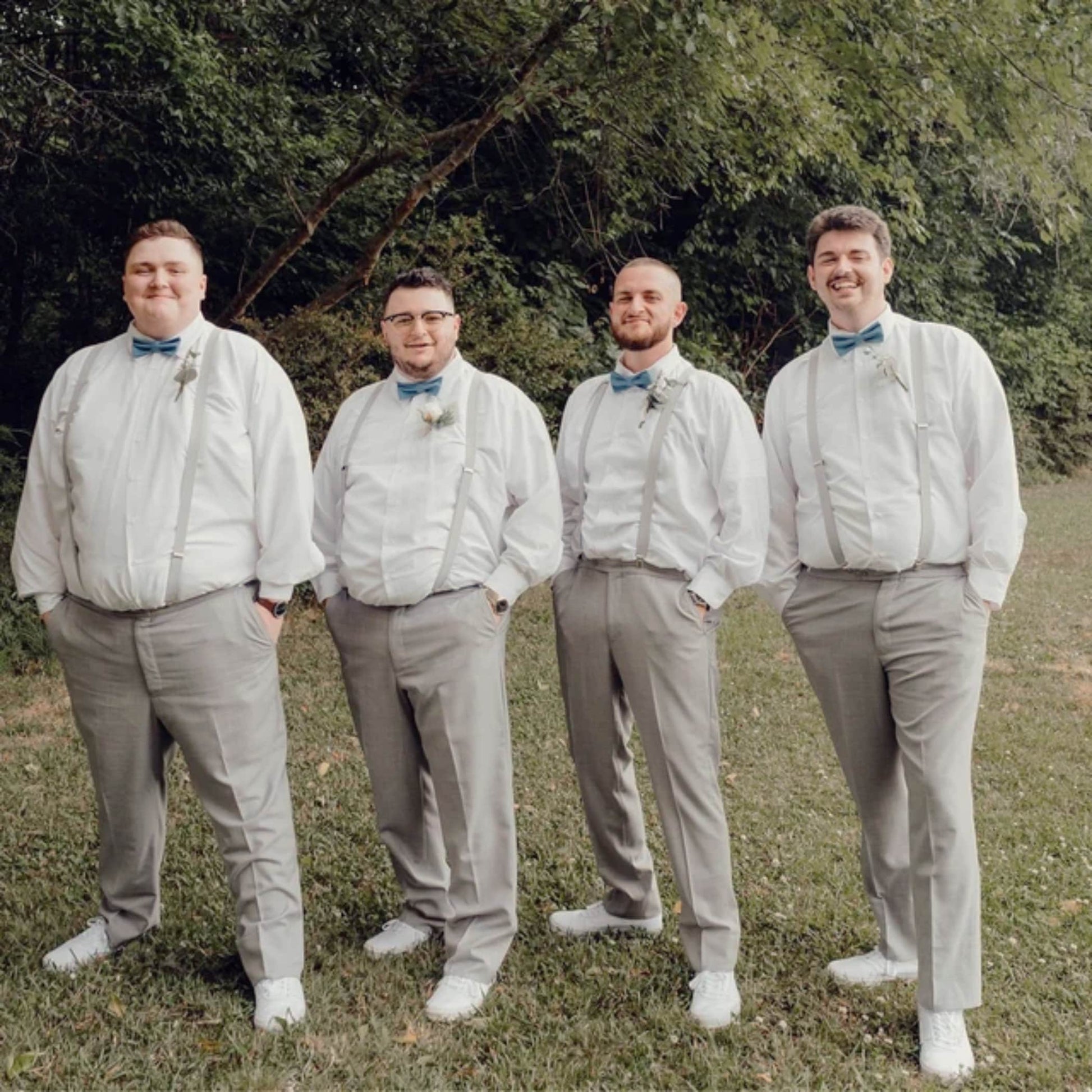 Yellow Bow Tie & Light Gray Suspenders – All Sizes Baby to Adult, Buttercup Bow, Ring Bearer Groomsman Gift, Pocket Square, Canary Wedding