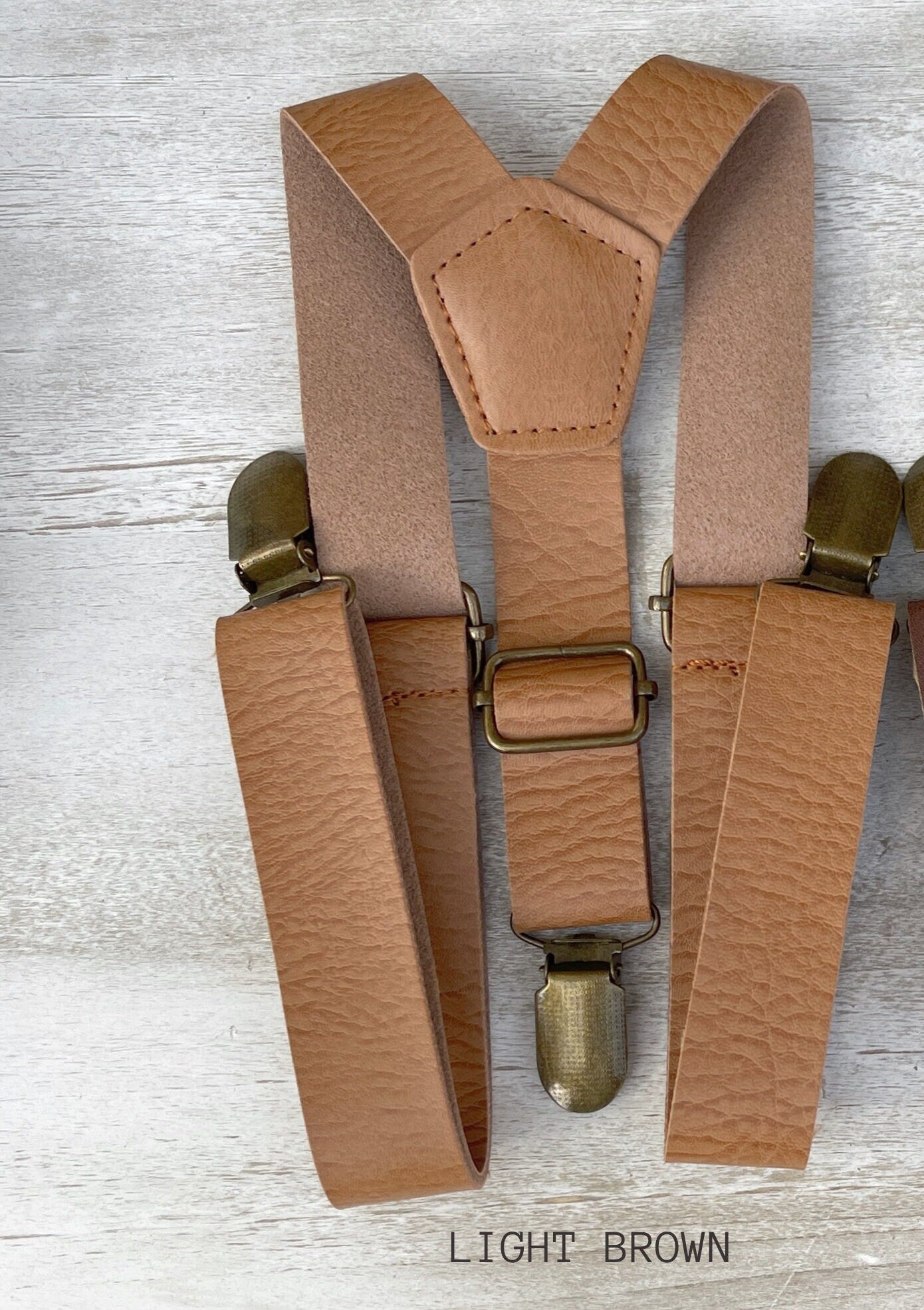 Floral Bow tie & Vegan Leather Suspenders | Light Brown Braces | Dusty Rose Bow Tie | Pocket Square | Ring Bearer Outfit | Boho Wedding
