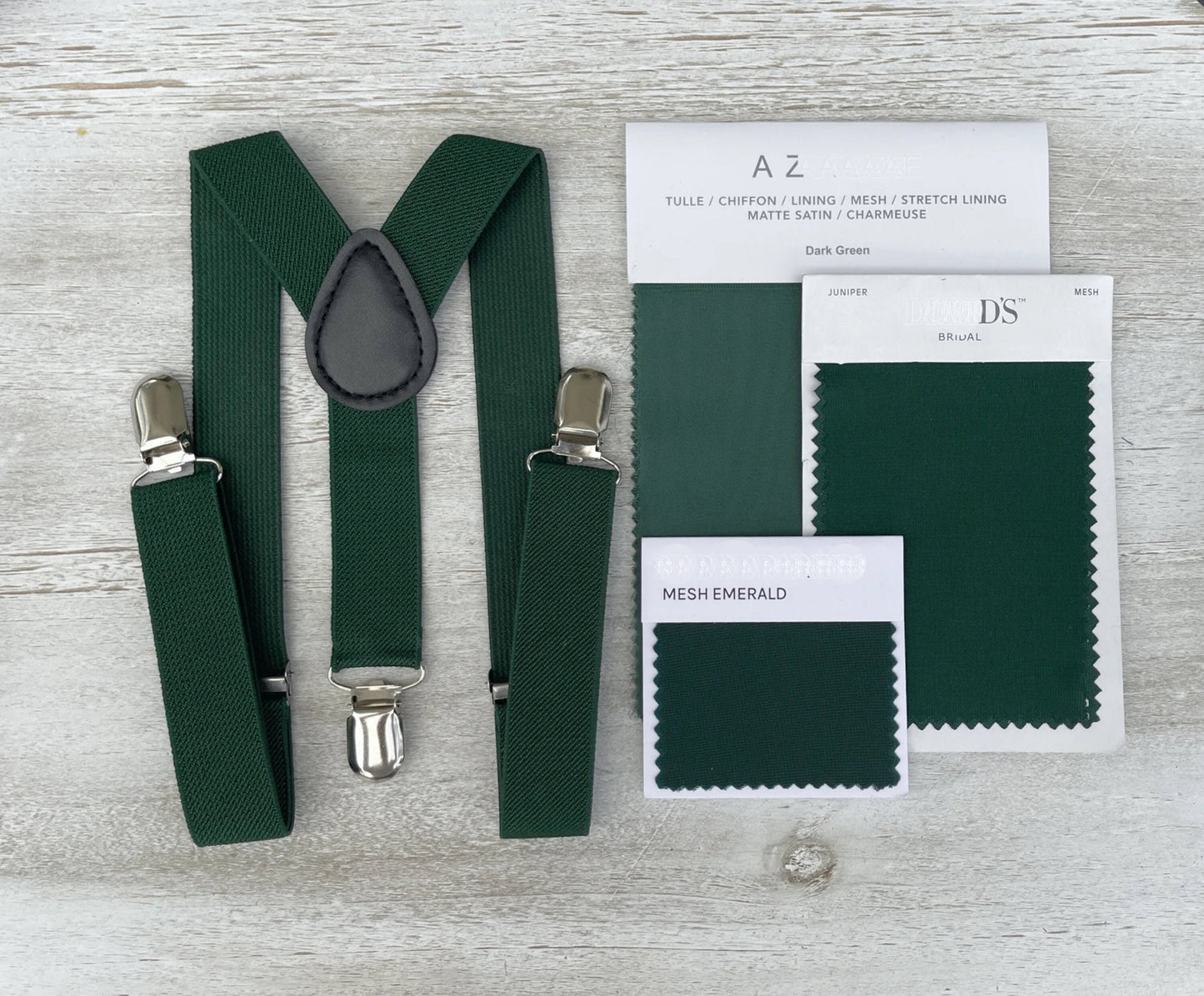 Dark Green Suspenders | Groomsmen Gift | Juniper Ring Bearer Braces | Boho Rustic Wedding | Formal Wedding Party | Ring Bearer Outfit
