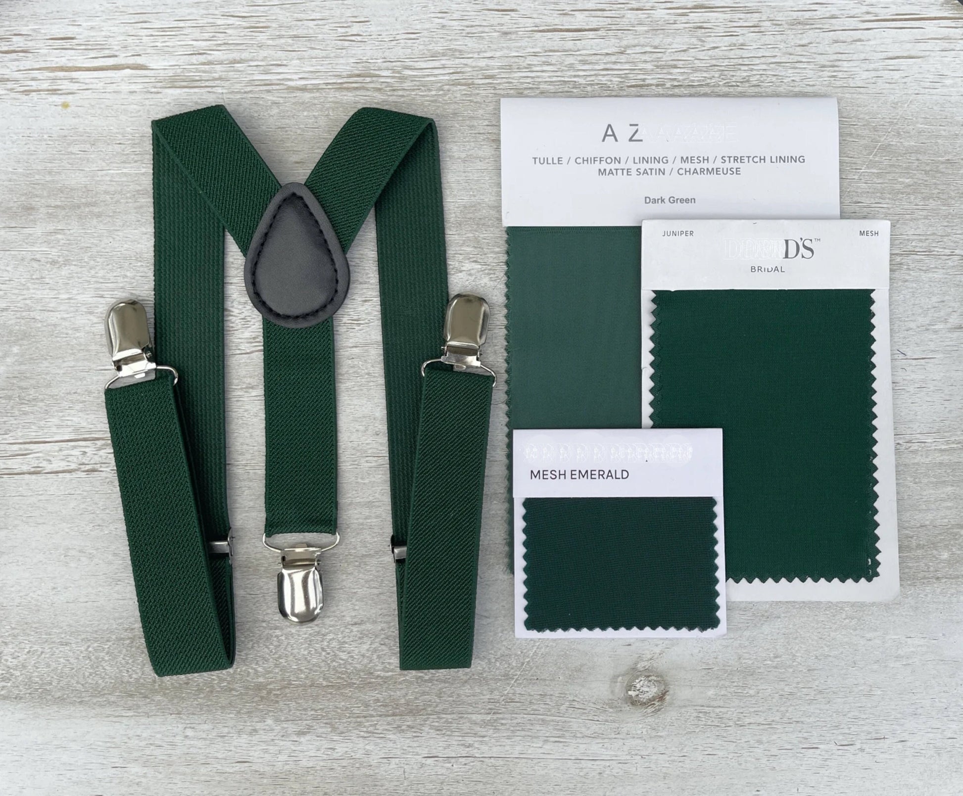 Dark Green Suspenders | Groomsmen Gift | Juniper Ring Bearer Braces | Boho Rustic Wedding | Formal Wedding Party | Ring Bearer Outfit
