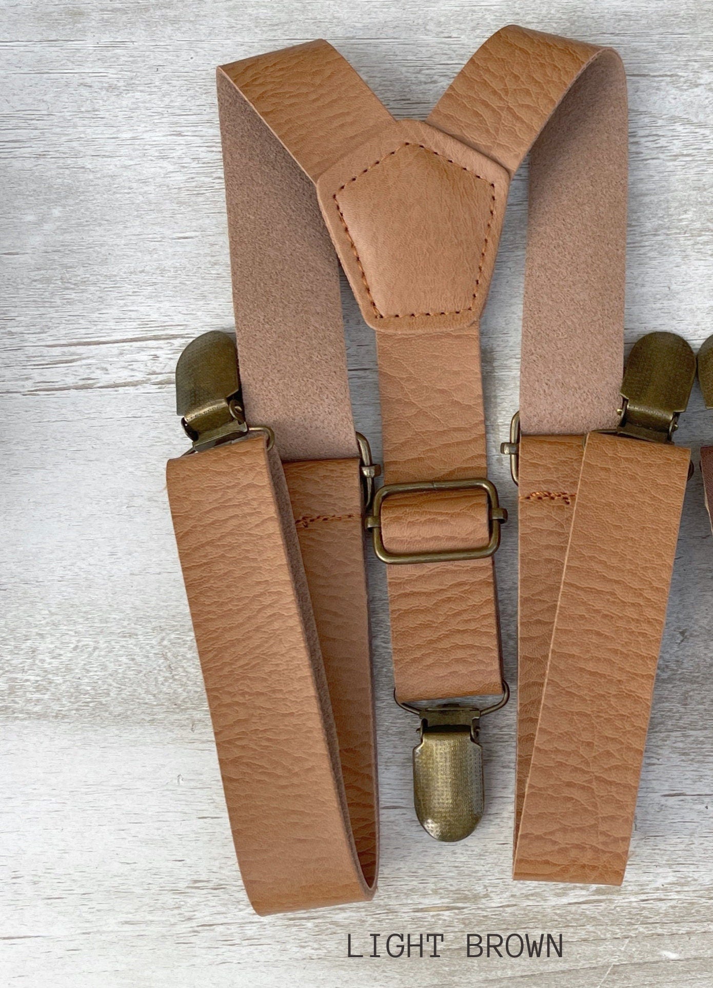 Blush Bow tie & Vegan Leather Suspenders, Petal Bow Tie, Pocket Square, Ring Bearer Outfit, Boho Wedding