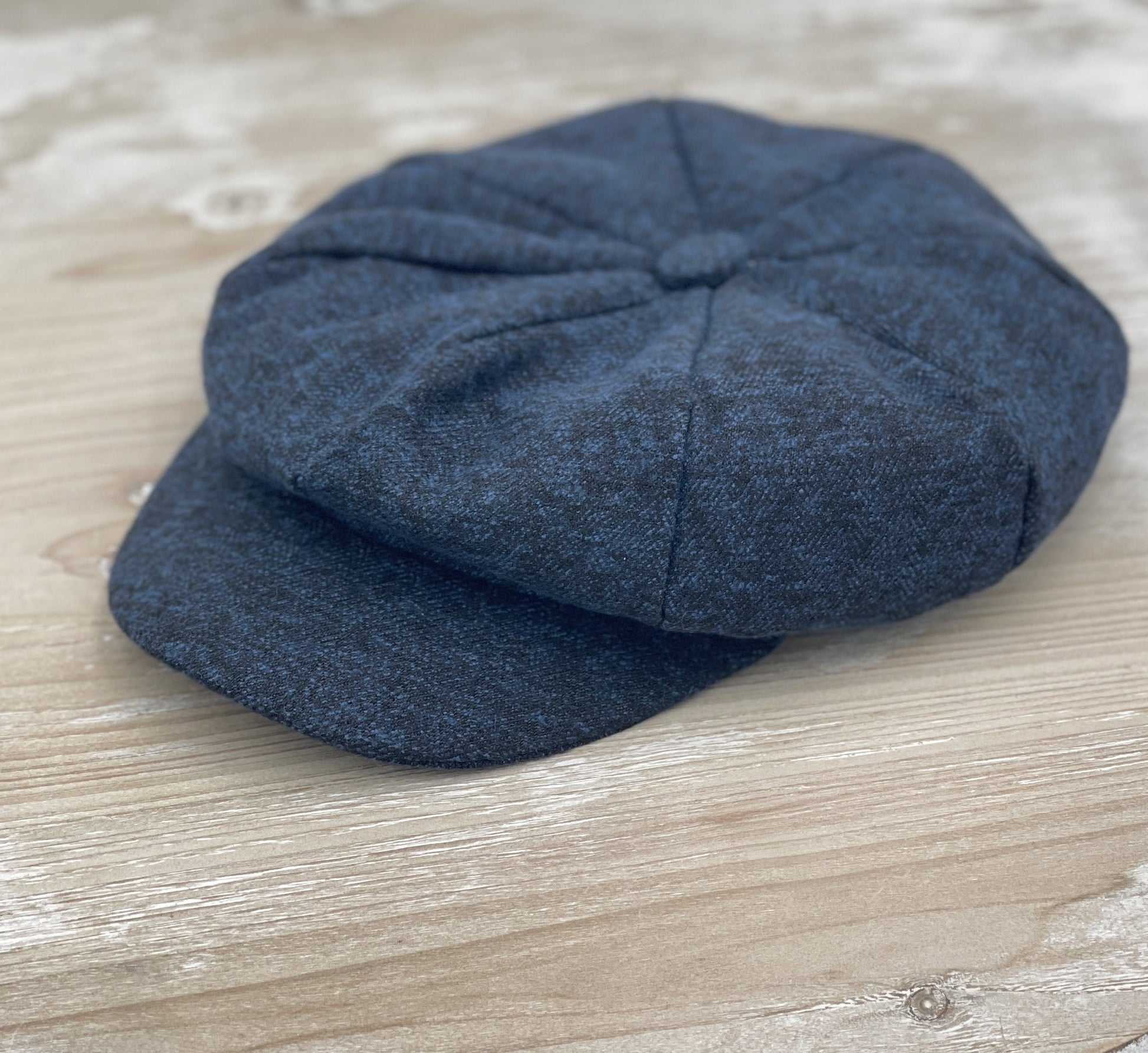 Tweed Newsboy Cap, Navy Blue Applejack Hat, Suspenders, Plaid Bow Tie, Ring Bearer Outfit, Cake Smash Outfit, Page Boy Wedding Set