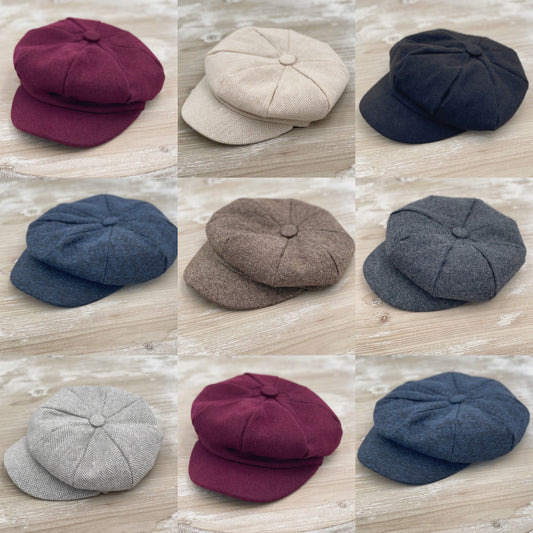 Newsboy cap | Wool Baker Boy Cap | Vintage Flat Hat | Slouchy Beret Cap | Page Boy Ring Bearer outfit | Groomsman Gift | Newborn Photo Prop