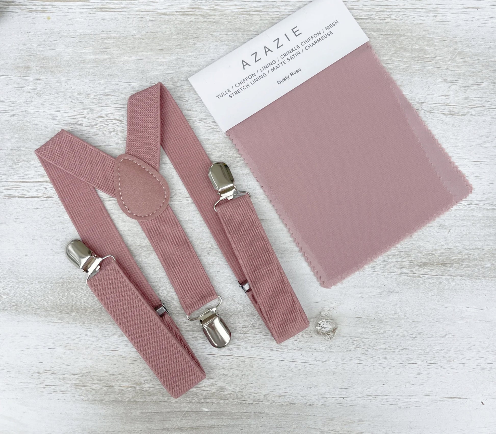 Dusty Rose Bow Tie and Suspenders Set – Pocket Square, Ring Bearer Outfit, Groomsman Gift, Boho Barn Wedding Accessories