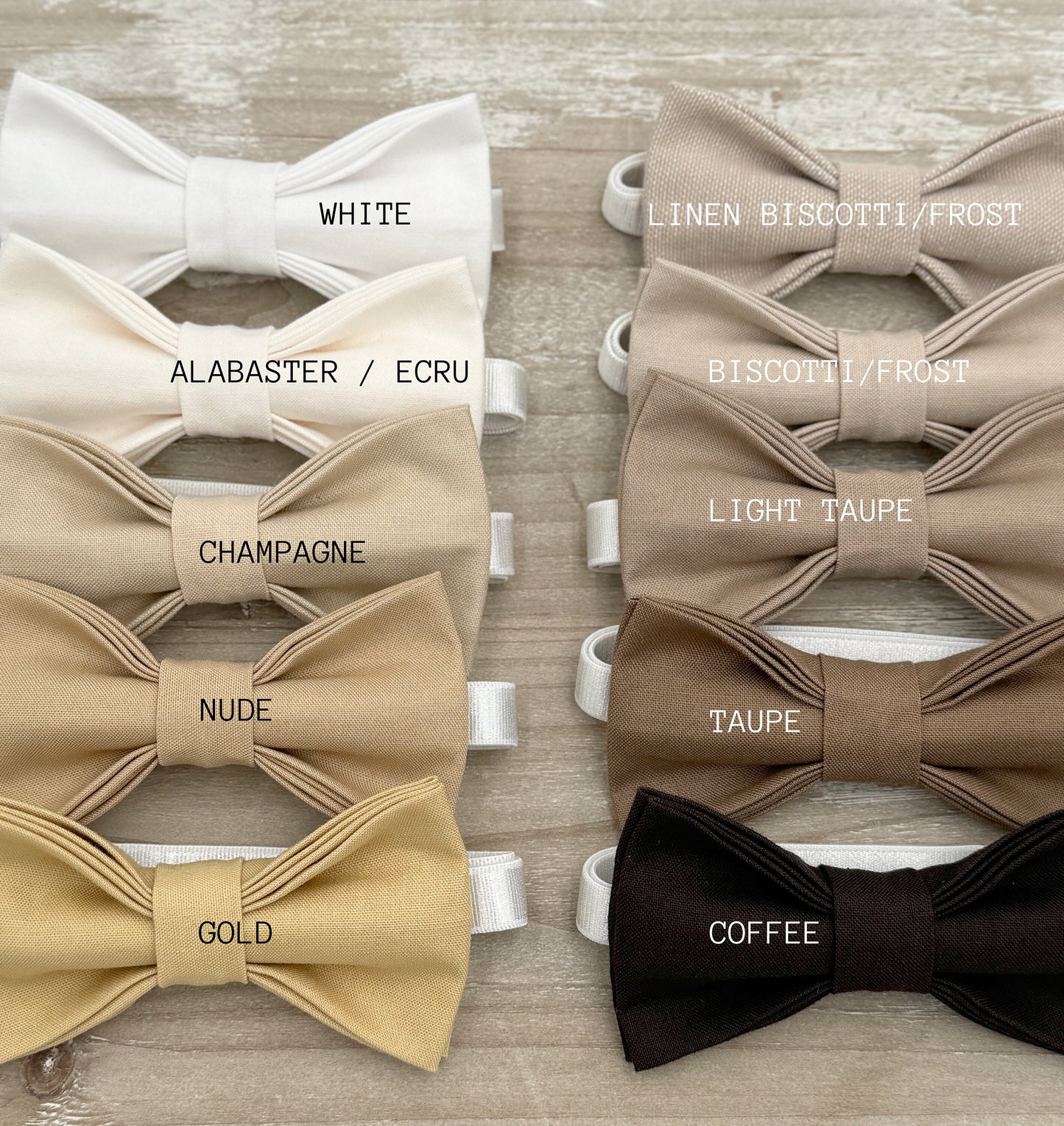 Taupe Biscotti Bow Tie Set for Men and Boys - Perfect Wedding Party Gift and Groomsmen Ring Bearer Outfit