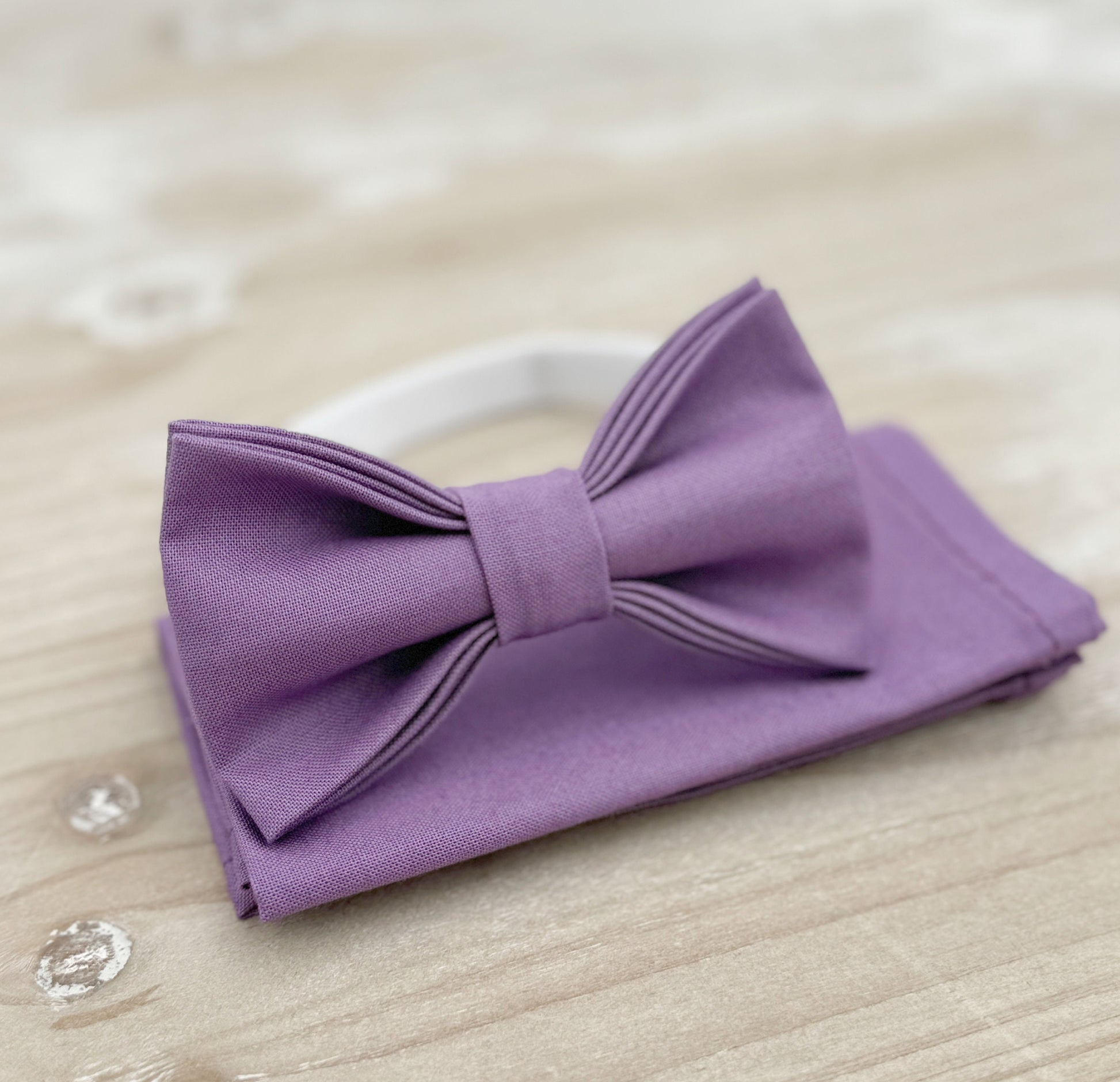 Dark Wisteria Bow tie & Suspenders | Leather Braces | Pocket Square | Ring Bearer Outfit | Boho Rustic Wedding