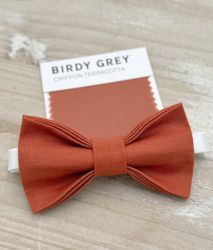 Paprika Bow tie & Suspenders | Leather Braces | Sienna Bow | Pocket Square | Ring Bearer Outfit | Boho Rustic Wedding