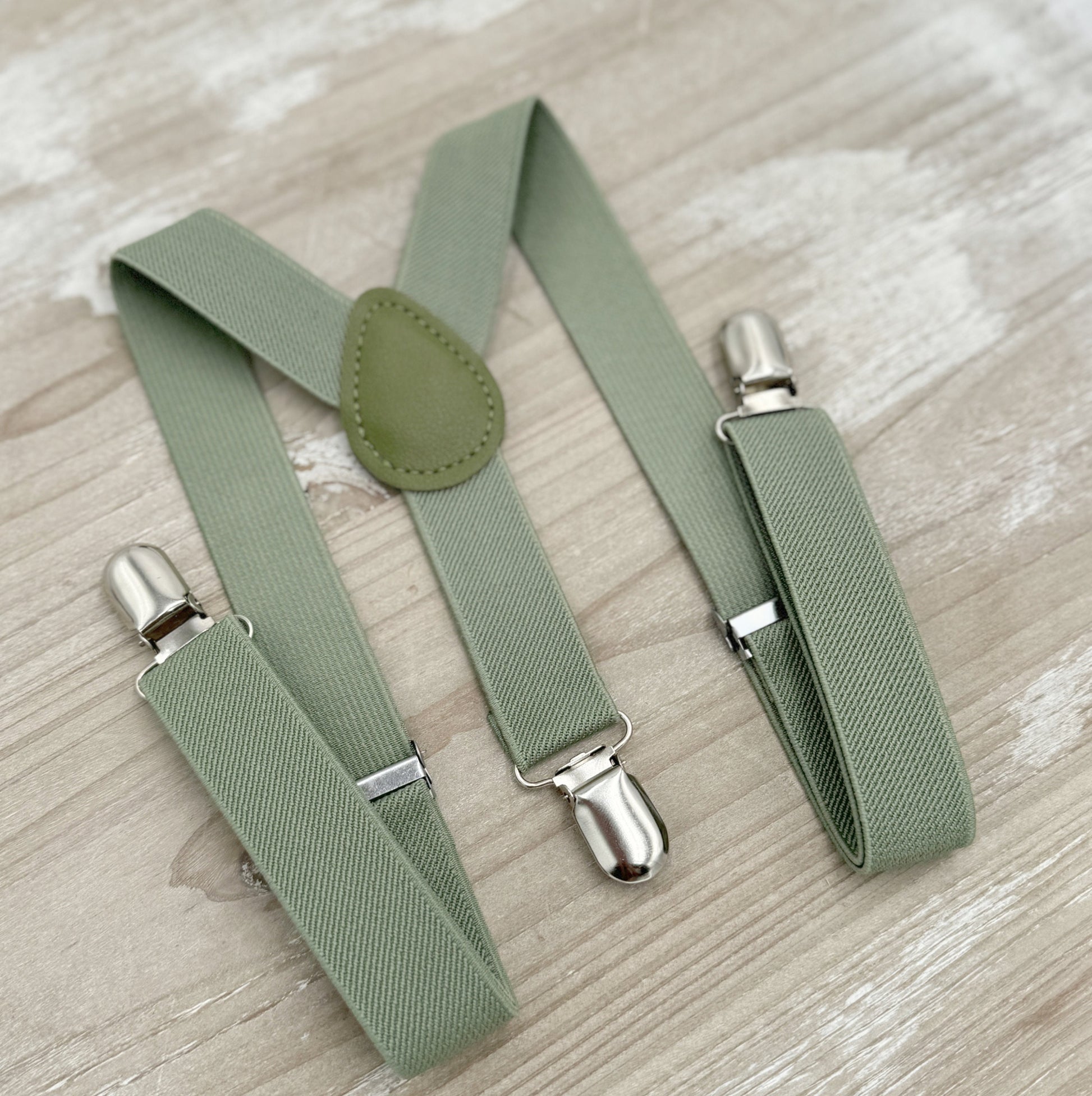 Pistachio Bow tie & Suspenders | Moss Braces | Eucalypt Suspenders | Pocket Square | Ring Bearer Outfit | Boho Rustic Wedding