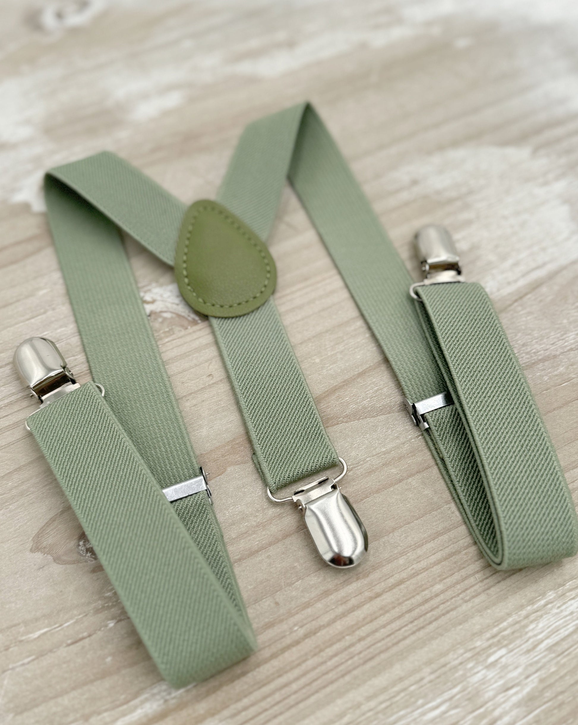 Pistachio Bow tie & Suspenders | Moss Braces | Eucalypt Suspenders | Pocket Square | Ring Bearer Outfit | Boho Rustic Wedding