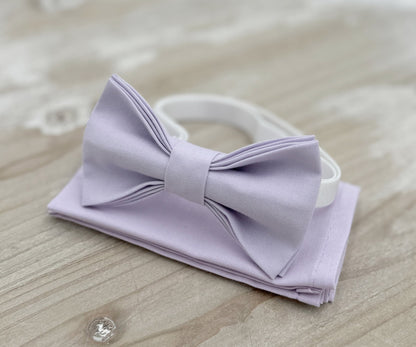 Iris Bow tie & Suspenders | Light Gray Braces | Pocket Square | Ring Bearer Outfit | Boho Rustic Wedding
