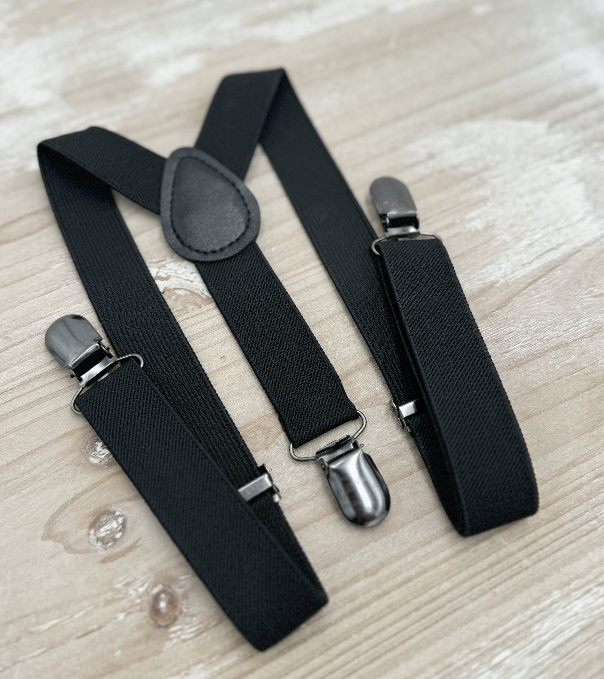 Black Suspenders | Groomsmen Gift | Ring Bearer Braces | Boho Rustic Wedding | Formal Wedding Party | Ring Bearer Outfit
