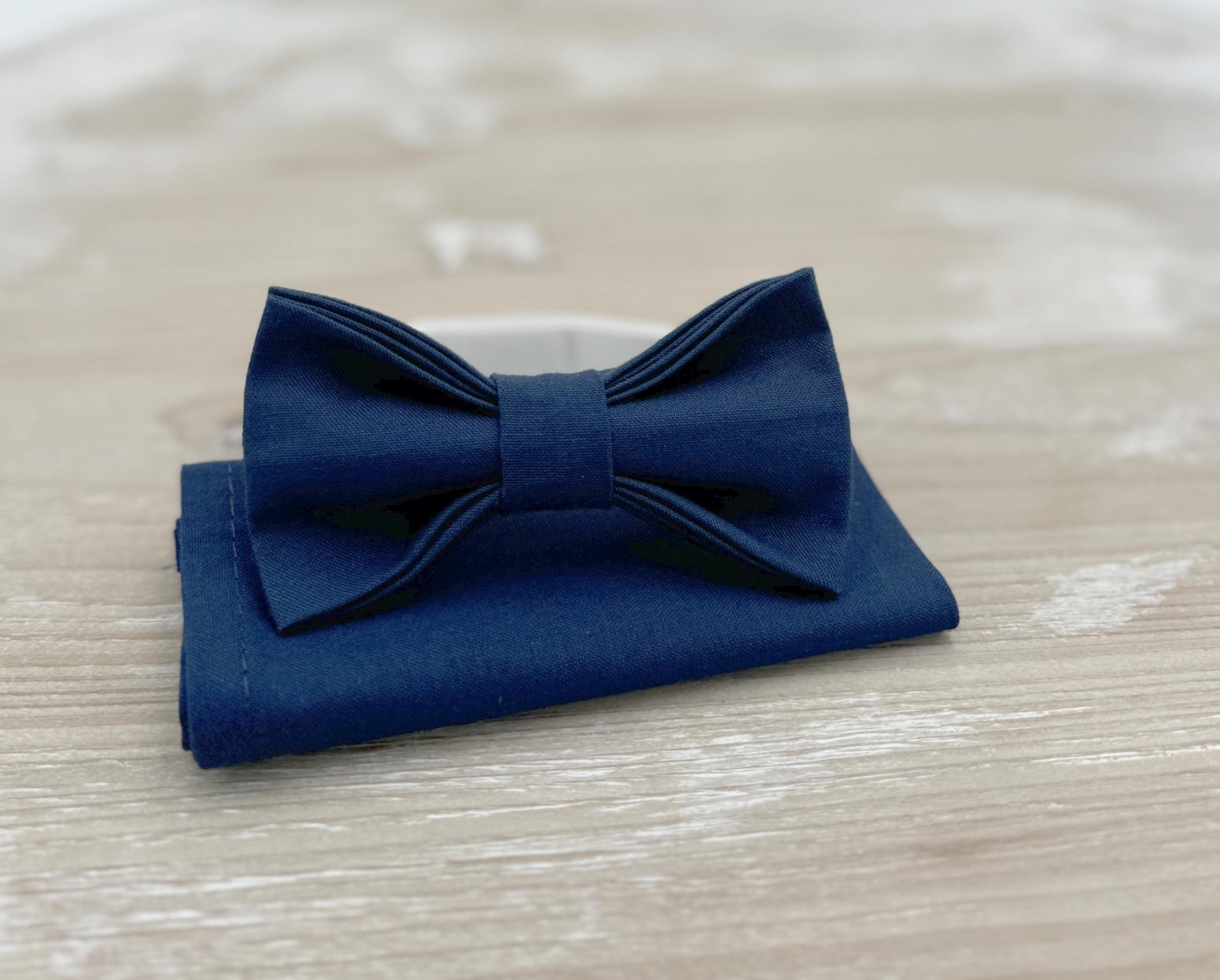 Navy Bow tie & Suspenders | Marine Blue BowTie | Pocket Square | Ring Bearer Outfit | Boho Rustic Wedding