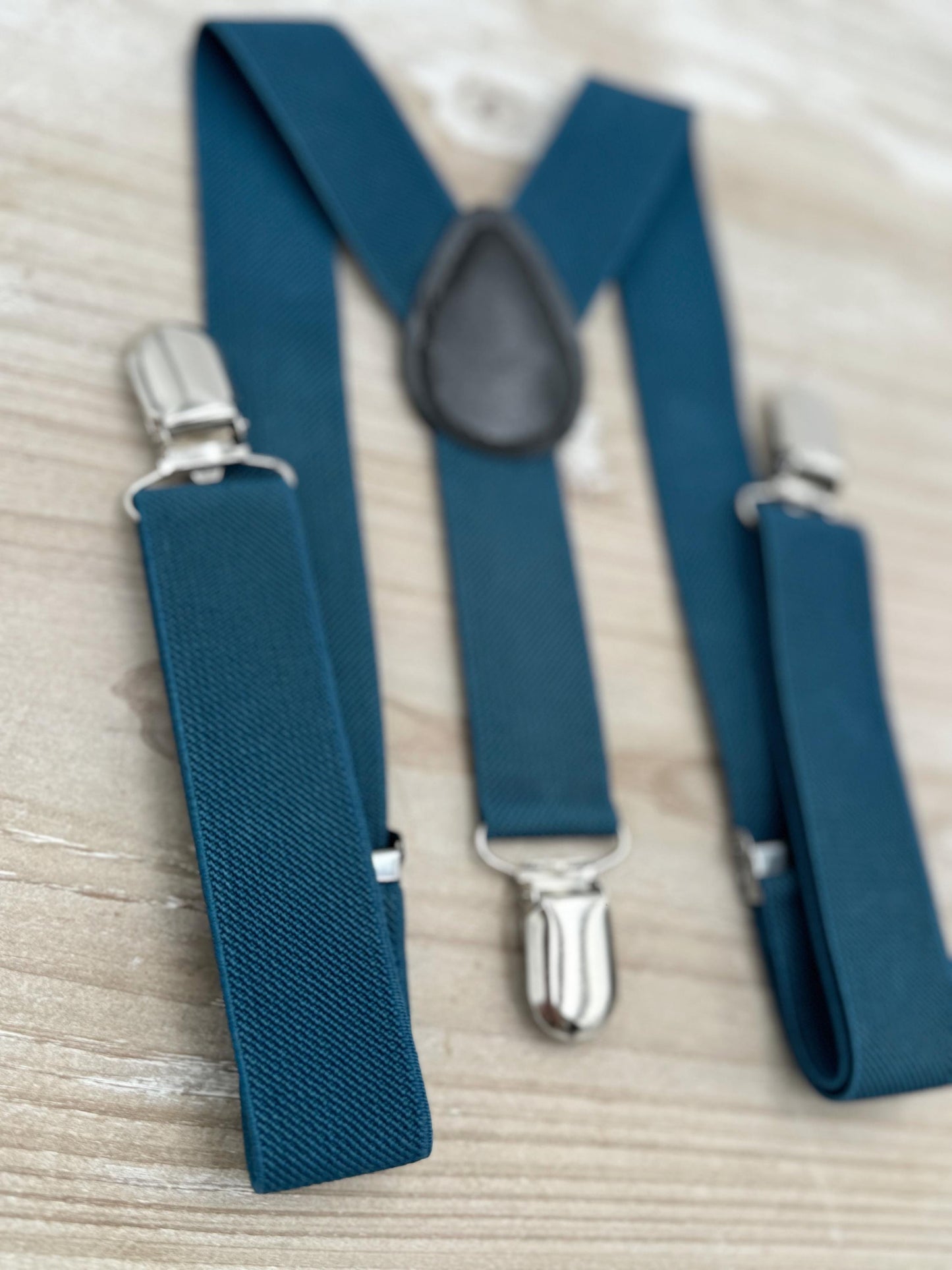 Teal Blue Bow tie & Suspenders | Ink Braces | Pocket Square | Ring Bearer Outfit | Boho Rustic Wedding