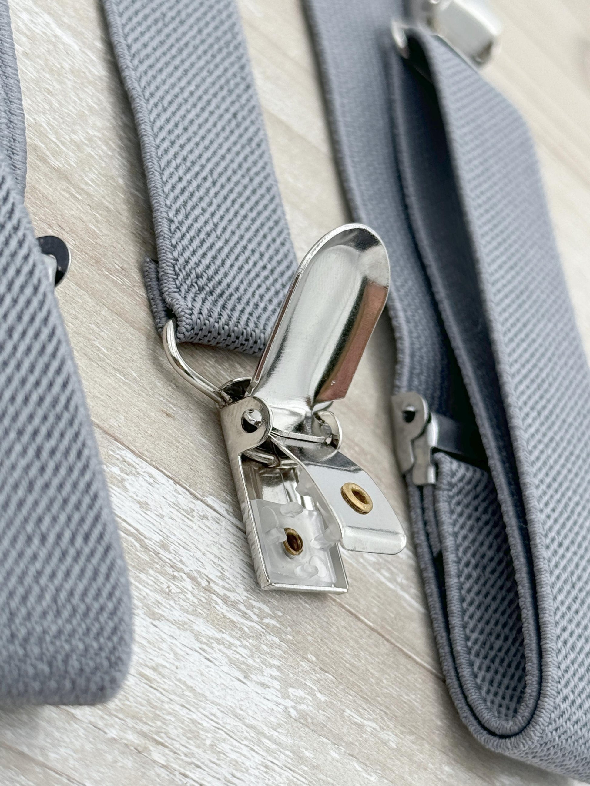 Wisteria Bow tie & Gray Suspenders | Pocket Square | Ring Bearer Outfit | Boho Rustic Wedding