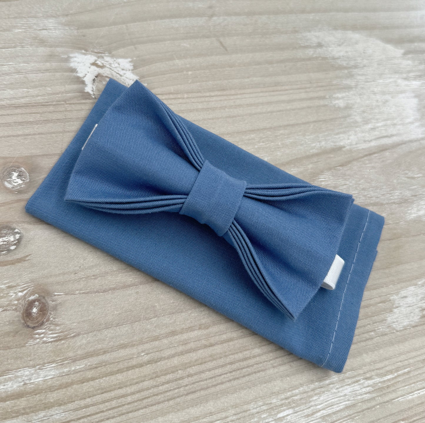 Dark Steel Blue Bow Tie & Suspenders – Ring Bearer Outfit, All Sizes Baby to Adult, Groomsman Gift, Pocket Square, Boho Wedding Set