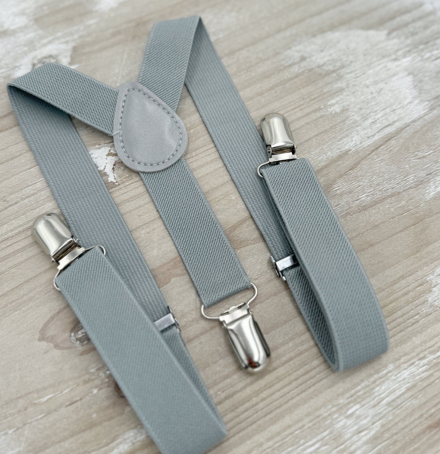 Dusty Blue Bow tie & Suspenders | Dusty Gray Braces | Pocket Square | Ring Bearer Outfit | Boho Rustic Wedding