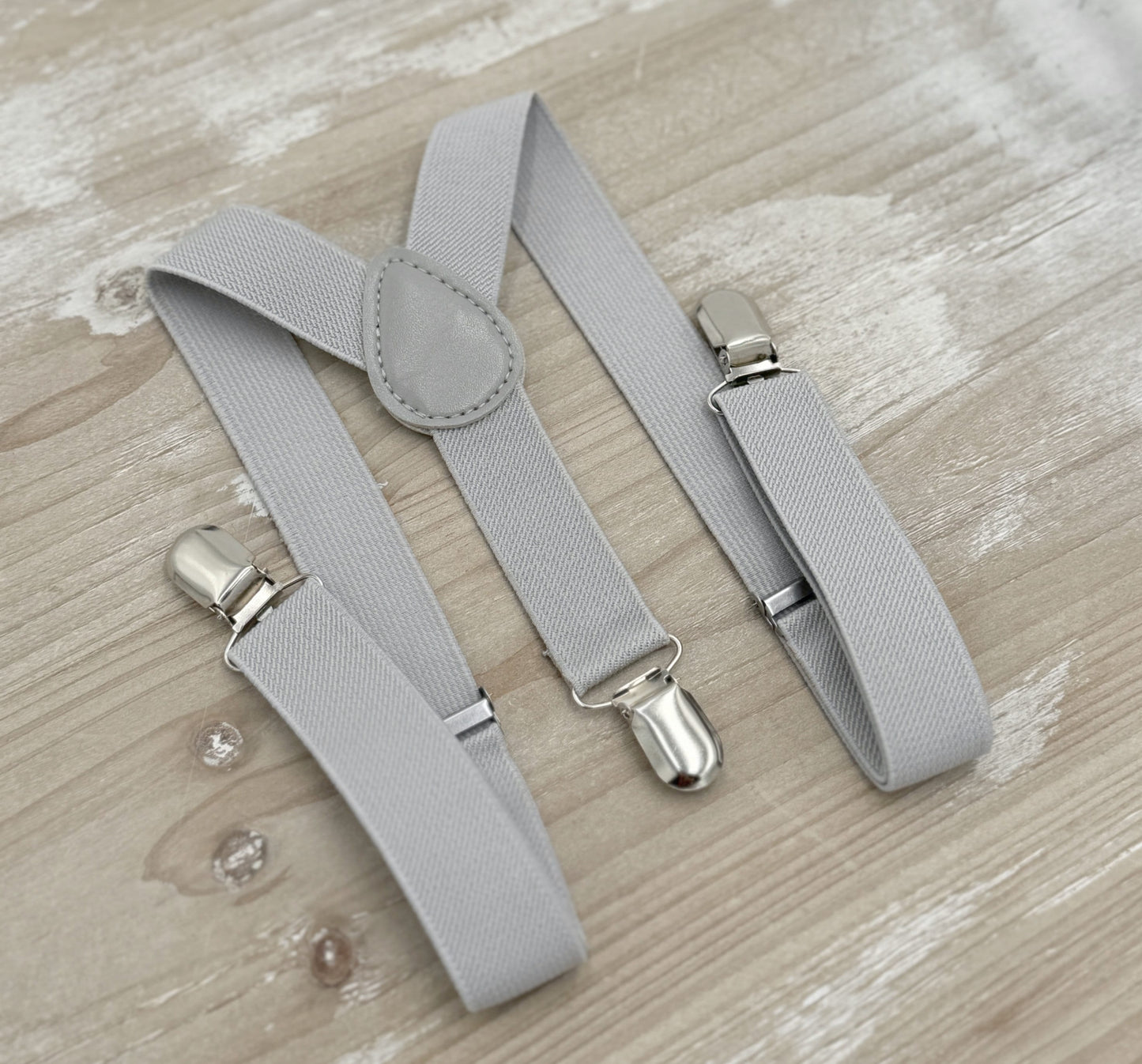 Iris Bow tie & Suspenders | Light Gray Braces | Pocket Square | Ring Bearer Outfit | Boho Rustic Wedding