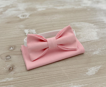 Ballet Bow tie & Suspenders, Dusty Pink Suspenders, Pocket Square, Rosette Bowtie, Ring Bearer Outfit, Rustic Boho Wedding
