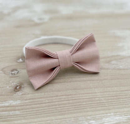 Vintage Rose Bow tie & Suspenders, Light Gray Braces, Linen Cameo BowTie, Ring Bearer Outfit, Boho Rustic Wedding