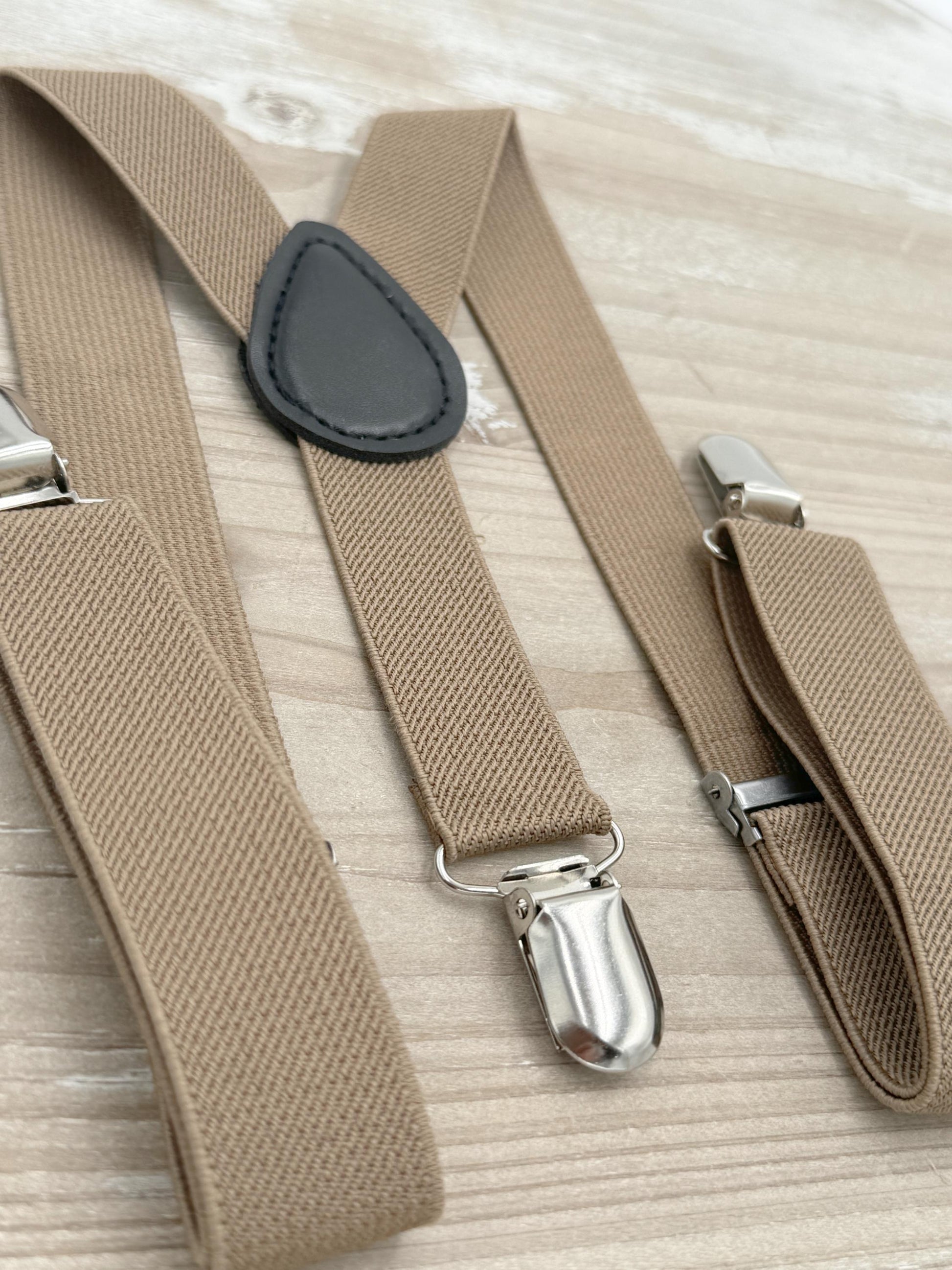 Vintage Mauve Bow tie & Suspenders | Taupe Braces | Quartz Bow | Pocket Square | Ring Bearer Outfit | Boho Rustic Wedding