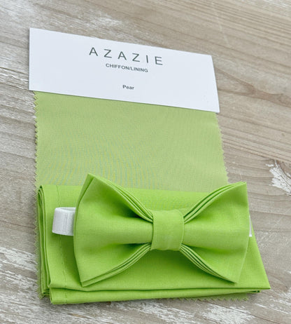 Pear Bow tie & Suspenders | Black Braces | Lime Green Bowtie | Pocket Square | Ring Bearer Outfit | Boho Rustic Wedding Set