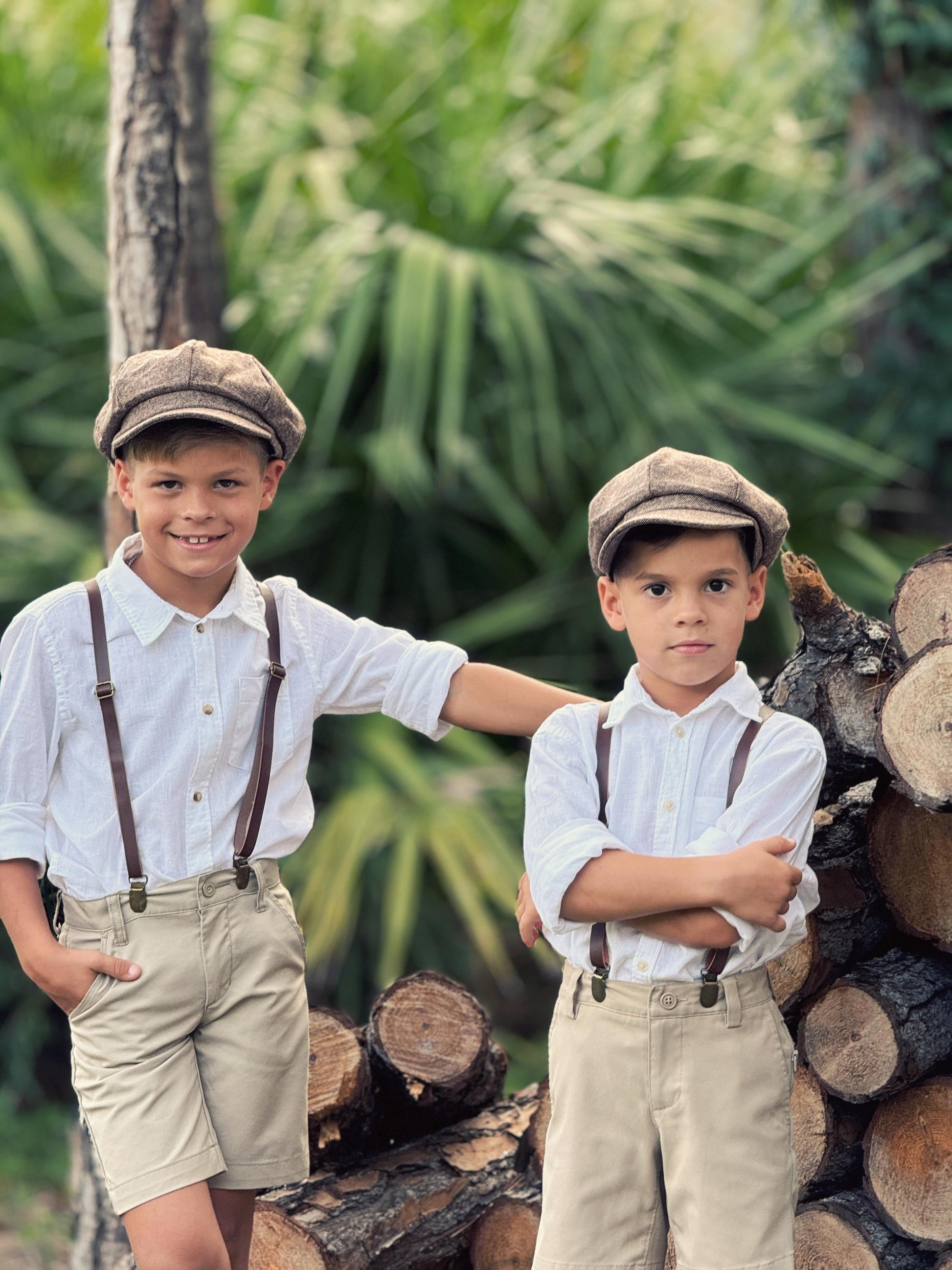 Eucalyptus Bow tie & Suspenders | Rosemary Bow | Skinny Leather Braces | Pocket Square | Ring Bearer Outfit | Boho Rustic Wedding