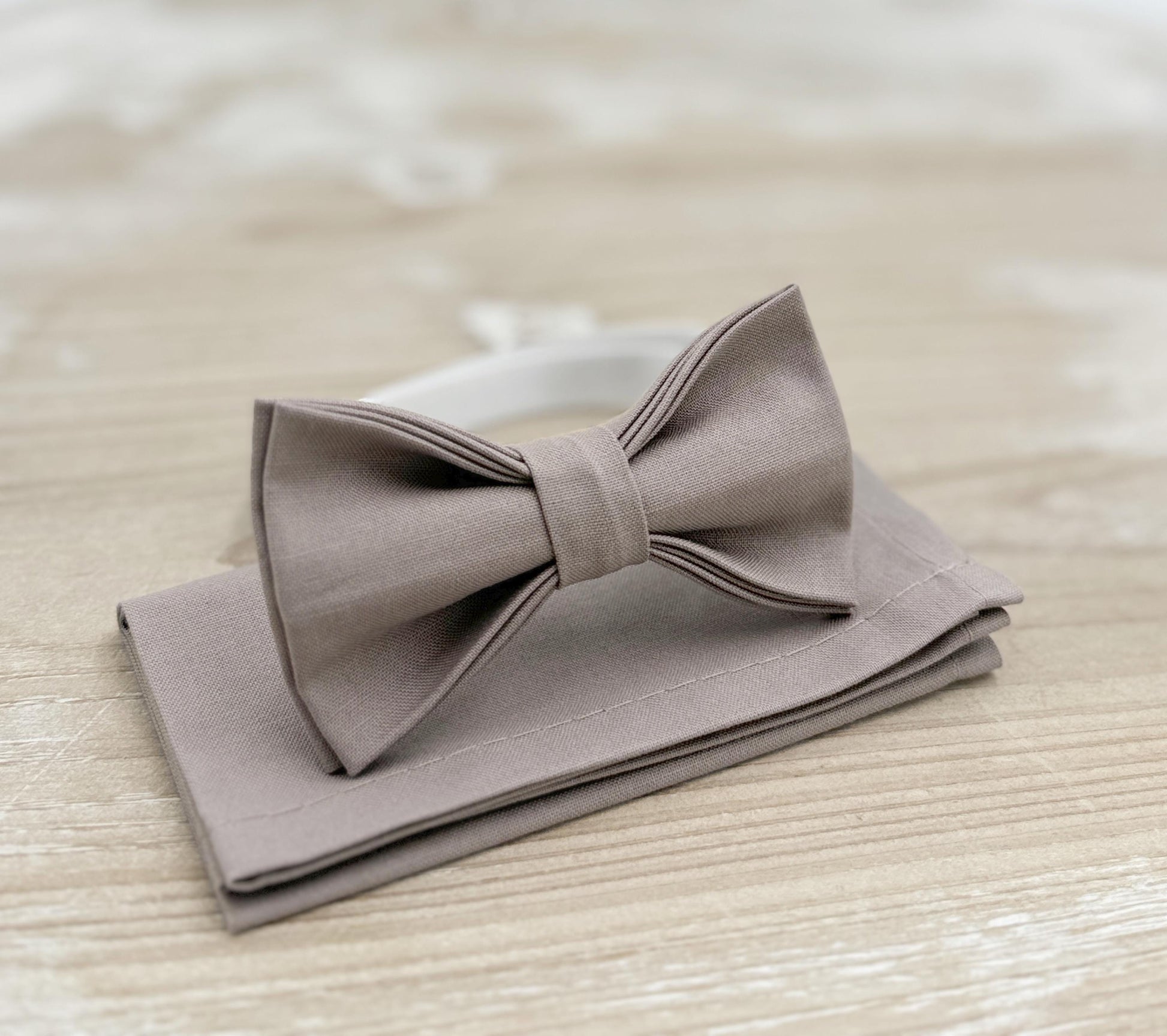 Toffee Bow tie & Suspenders | Leather Braces | Hazelnut Bow | Portobello Bowtie | Pocket Square | Ring Bearer Outfit | Boho Wedding