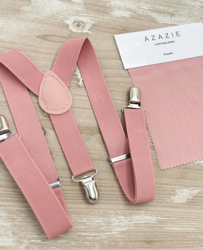 Cedar Rose Bow tie & Suspenders | Desert Coral Braces | Pocket Square | Ring Bearer Outfit | Boho Rustic Wedding