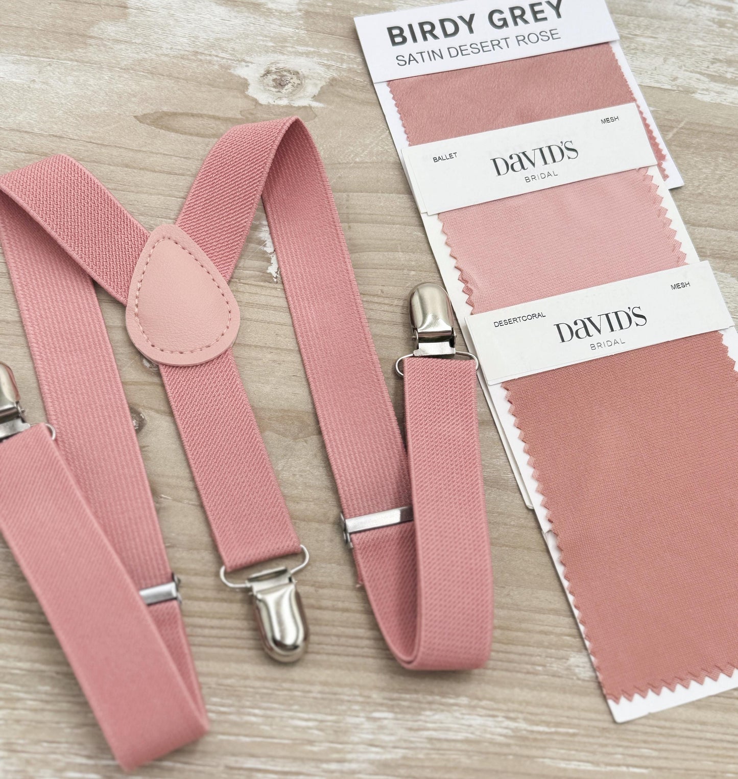 Cedar Rose Bow tie & Suspenders | Desert Coral Braces | Pocket Square | Ring Bearer Outfit | Boho Rustic Wedding