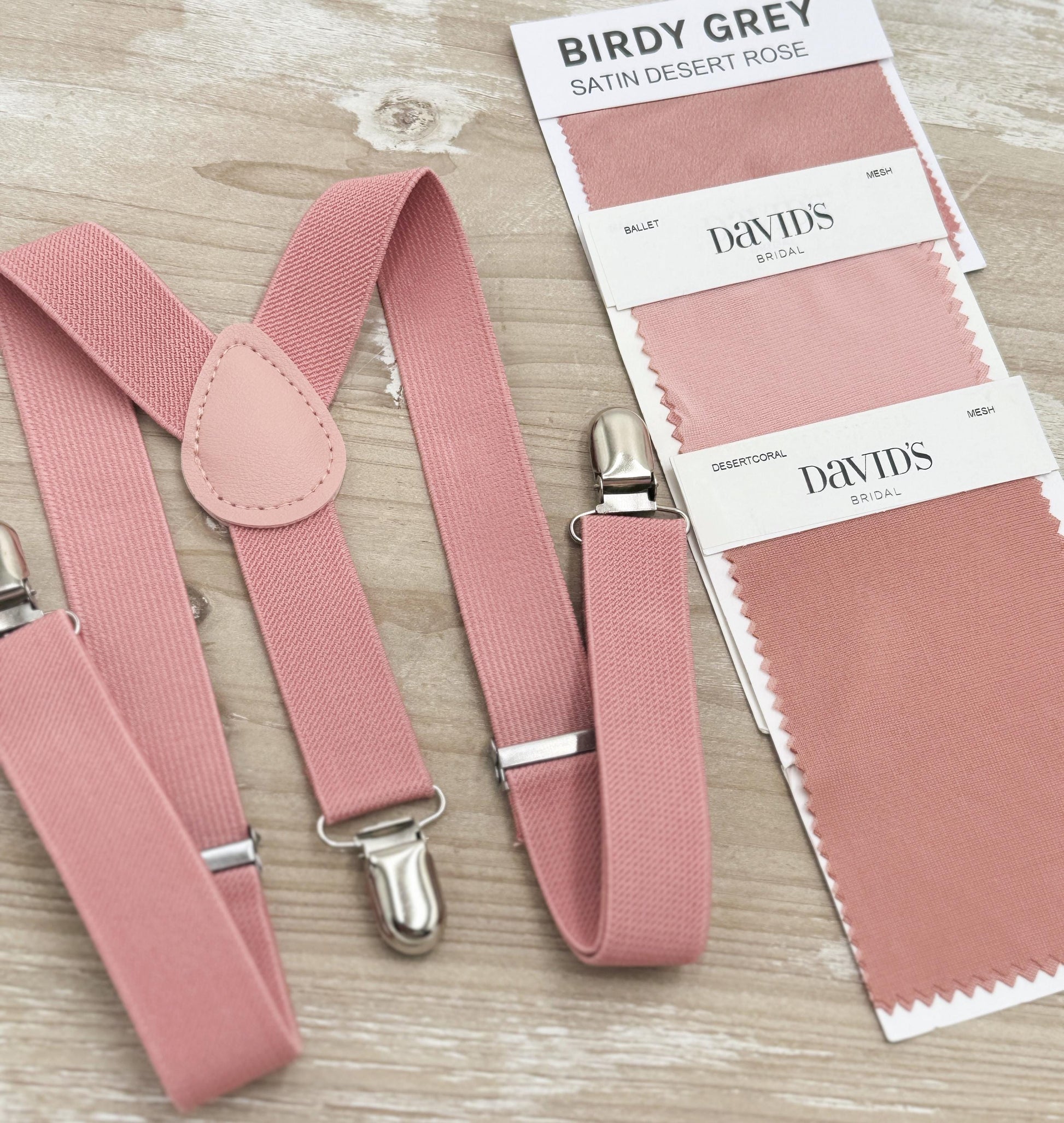 Cedar Rose Bow tie & Suspenders | Desert Coral Braces | Pocket Square | Ring Bearer Outfit | Boho Rustic Wedding