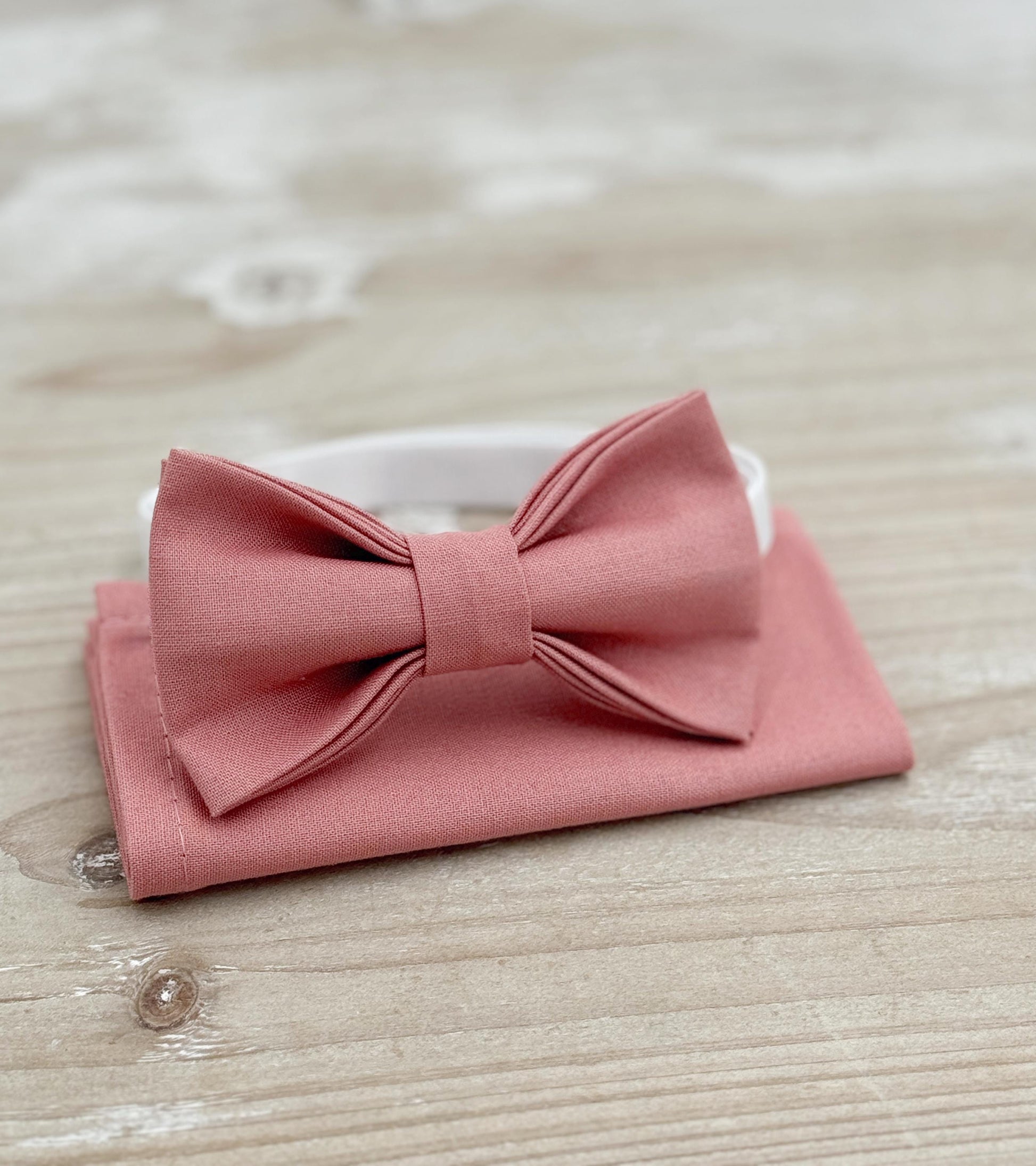 Cedar Rose Bow tie & Suspenders | Desert Coral Braces | Pocket Square | Ring Bearer Outfit | Boho Rustic Wedding