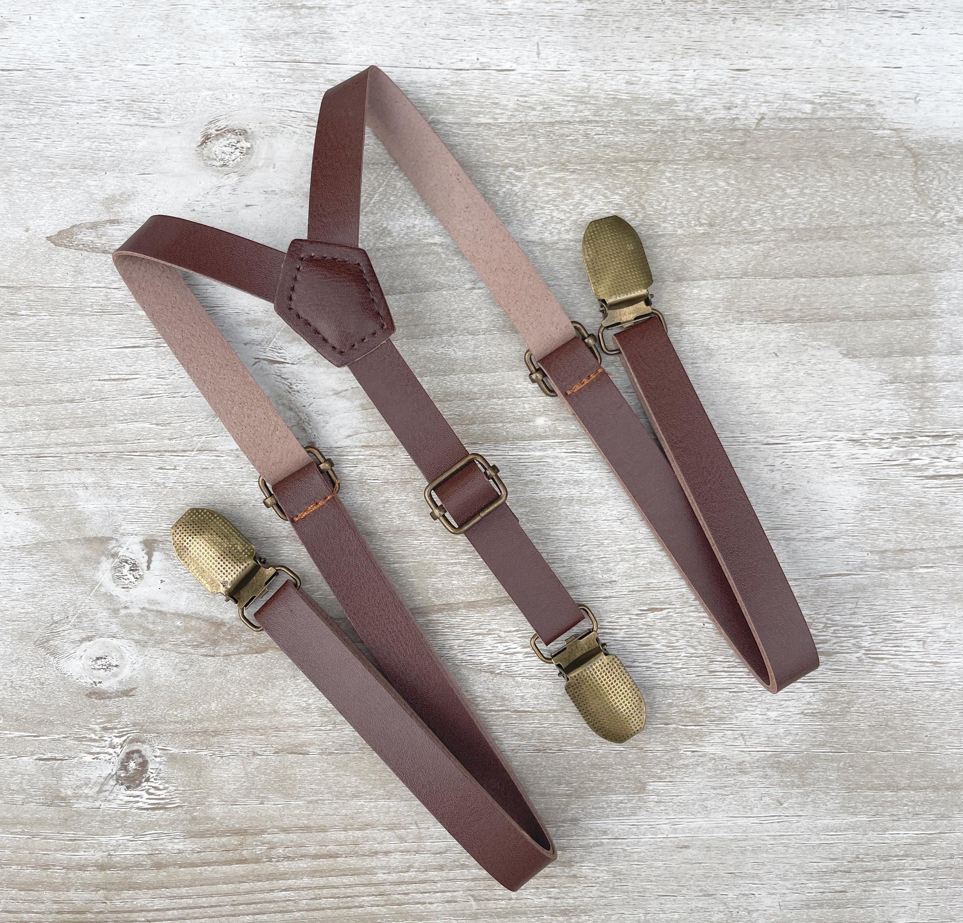 Vintage Mauve Bow Tie & Suspenders – All Sizes for Men and Boys, Skinny Leather Braces, Pocket Square, Ring Bearer, Boho Rustic Wedding